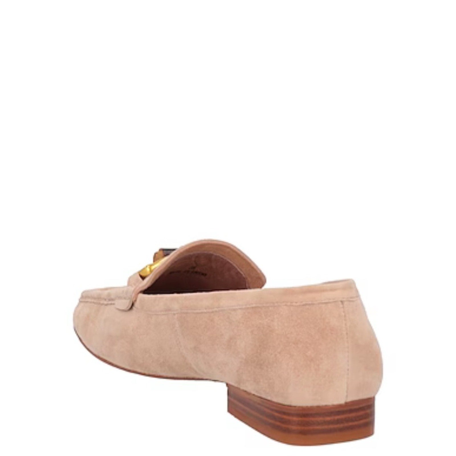 JEFFREY CAMPBELL Apprentice Moc Toe Loafers - Beige Suede Gold - size 7.5