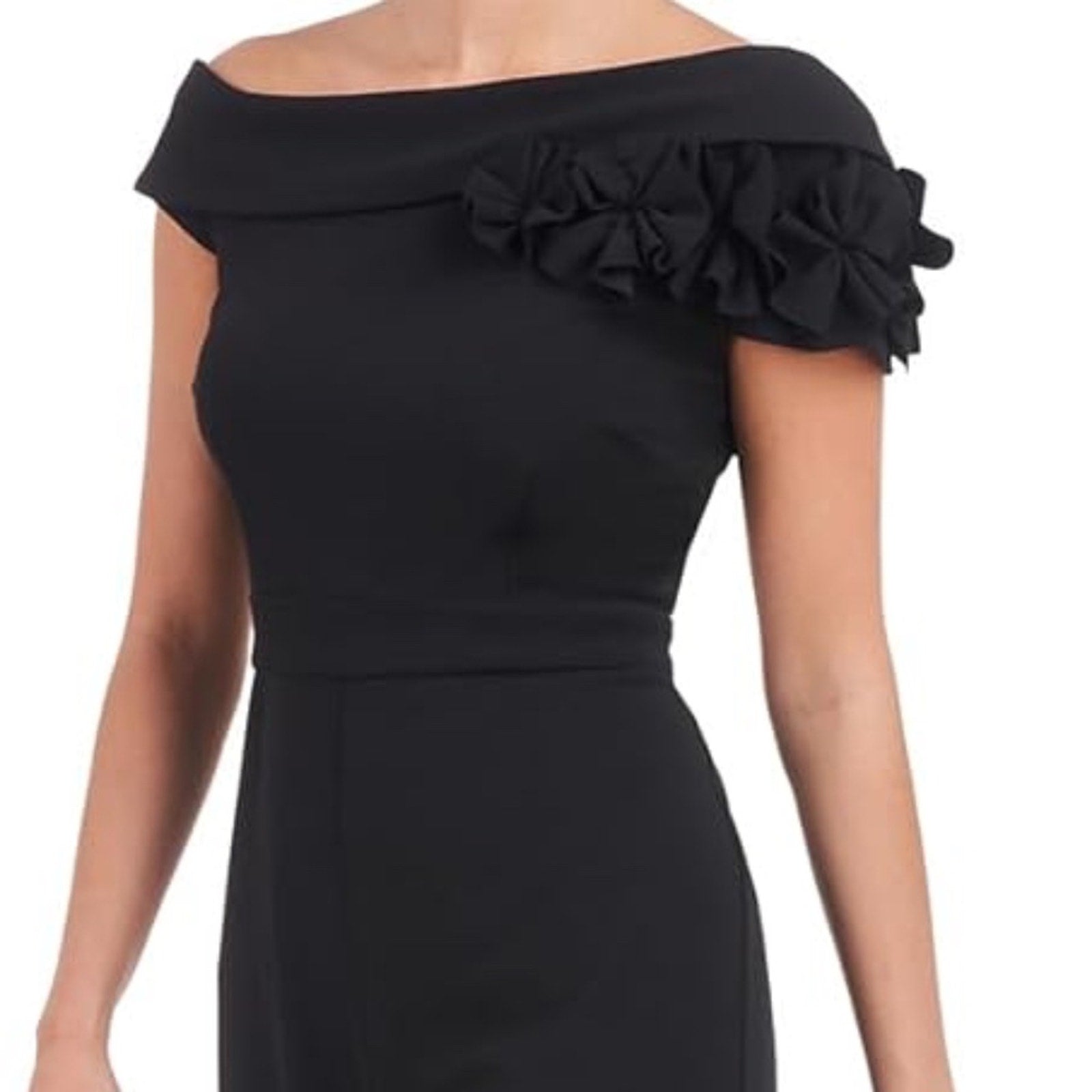 JS Collections Black Lilith One-Shoulder Wide Leg Jumpsuit - Size 8 $248