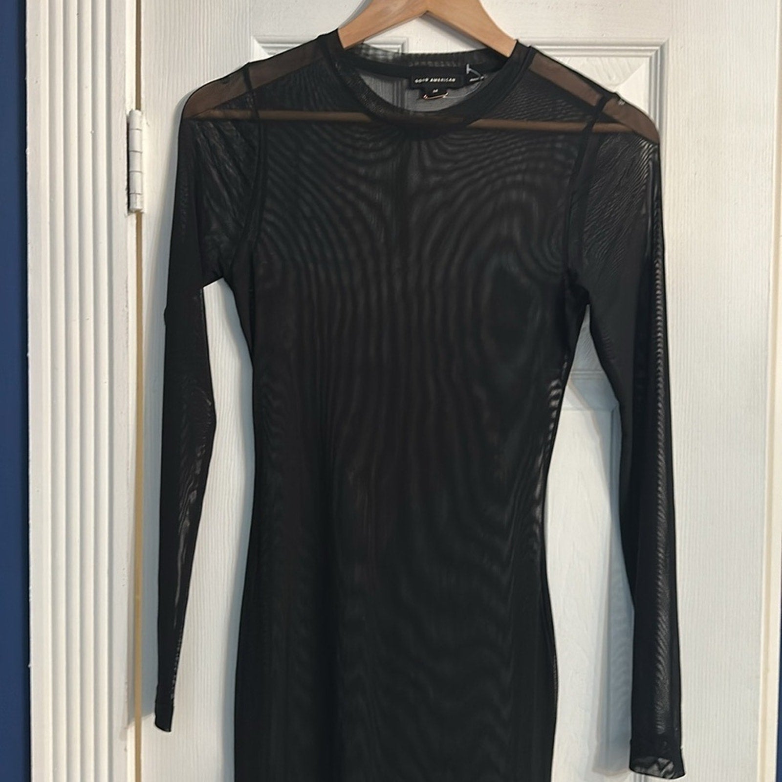 NEW Good American Mesh Maxi Dress - size M