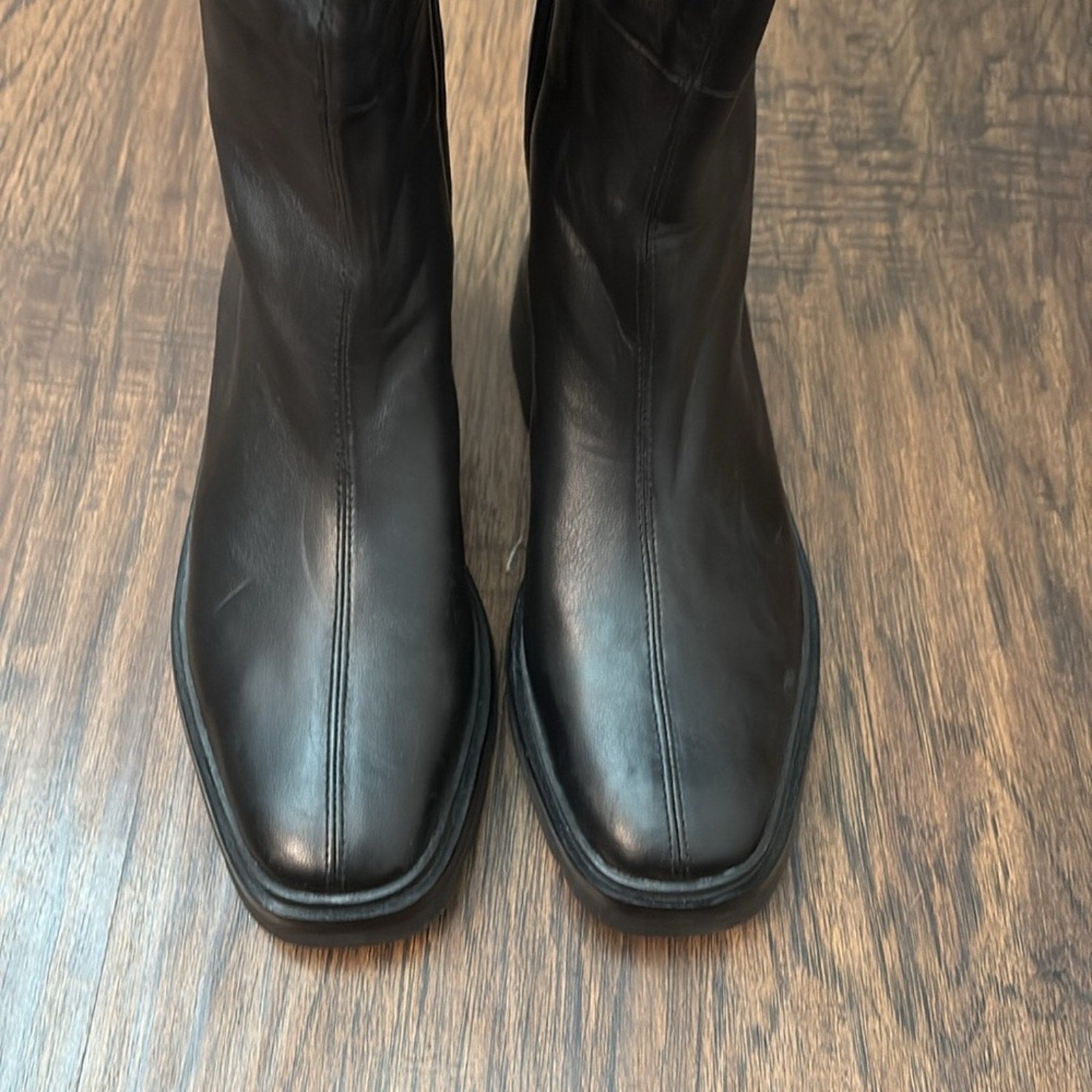 NEW Vince Rune Slouch Leather Knee High Black Boots Size 9.5 M