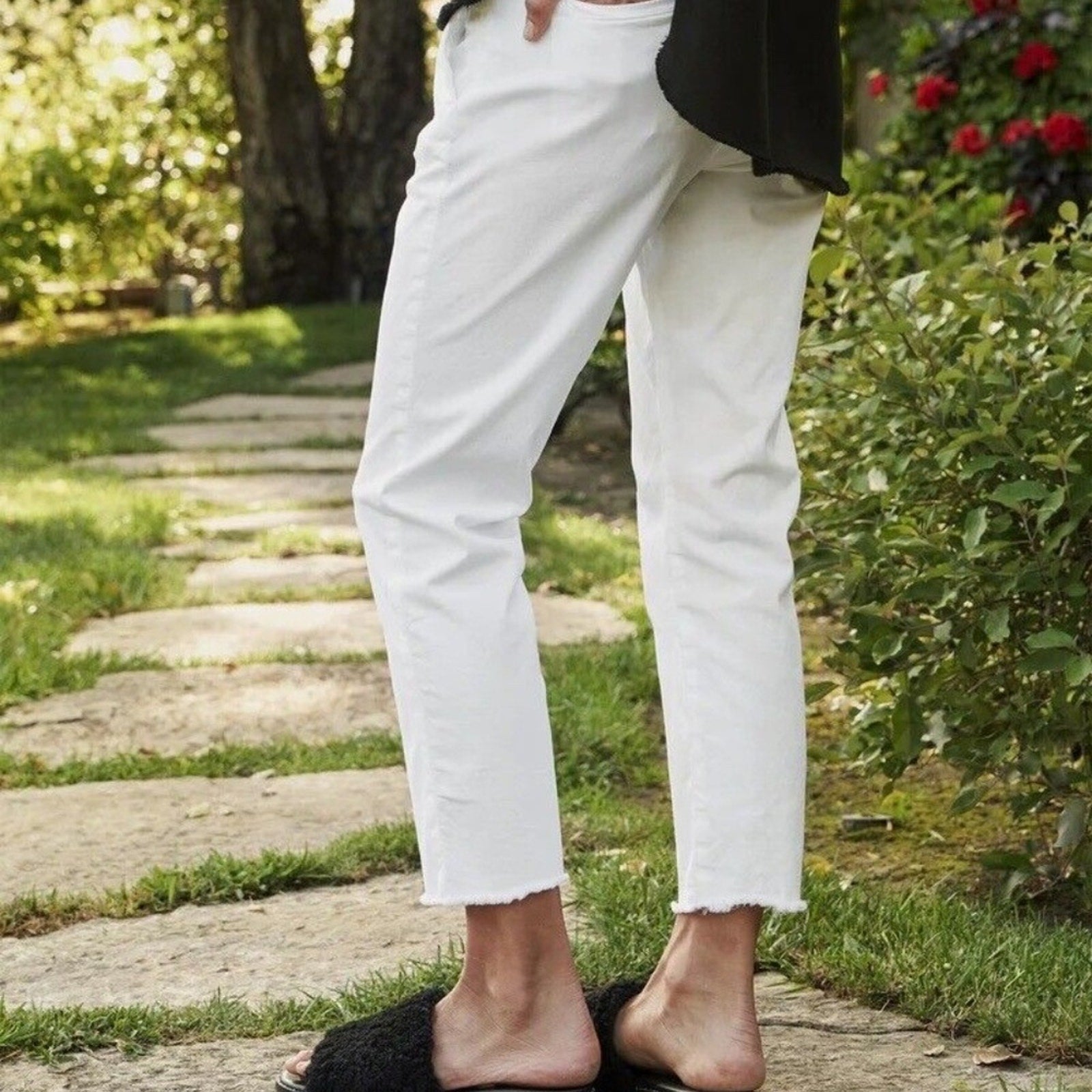 Frank & Eileen - Wicklow The Italian Chino in White - size 4