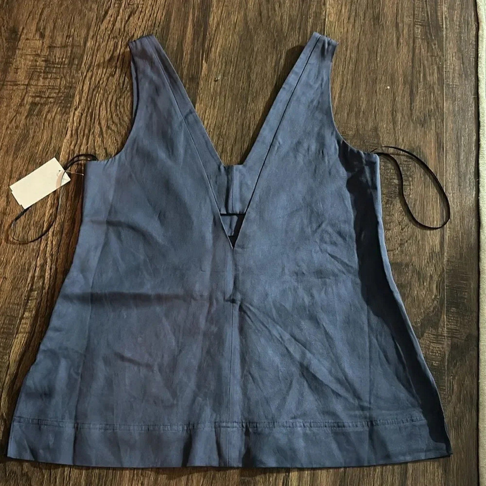 NEW Reiss EMI LINEN BLEND V-NECK TOP