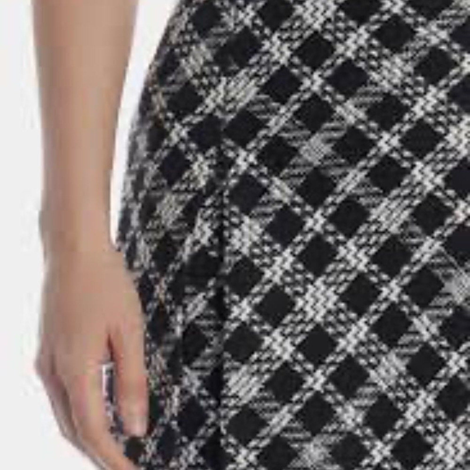 NWT Karl Lagerfeld TWEED FLARED MINI SKIRT - size 14