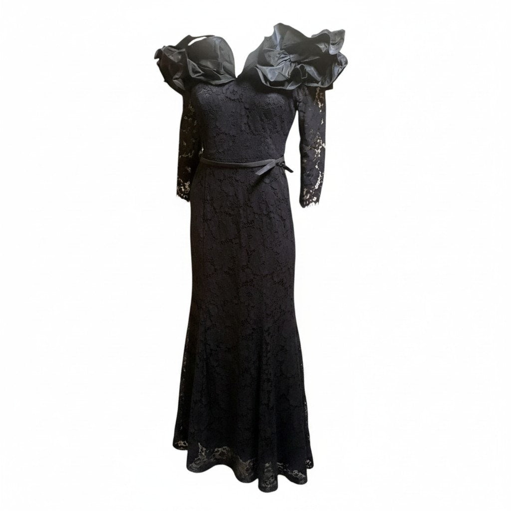 Vintage Teri Jon Evening Lace Gown - 6