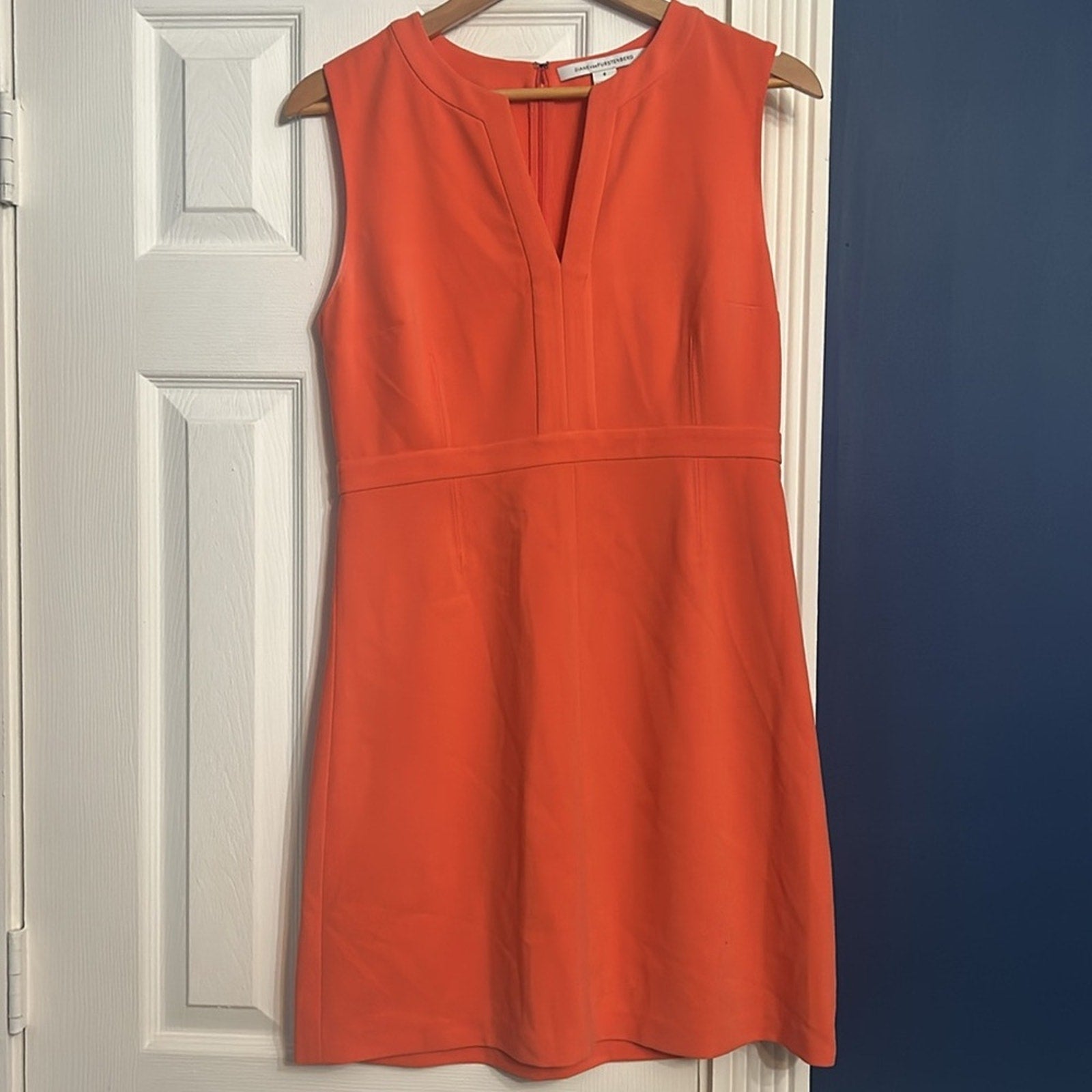 Diane Von Furstenberg Fleur Piqué Mini Dress - size 8
