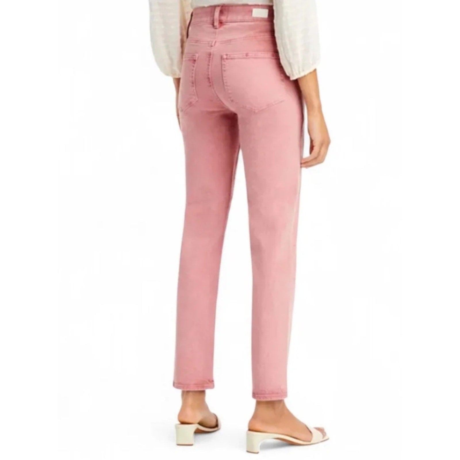 Paige 'Cindy' Pink Straight Button Fly Denim Jeans - size 31