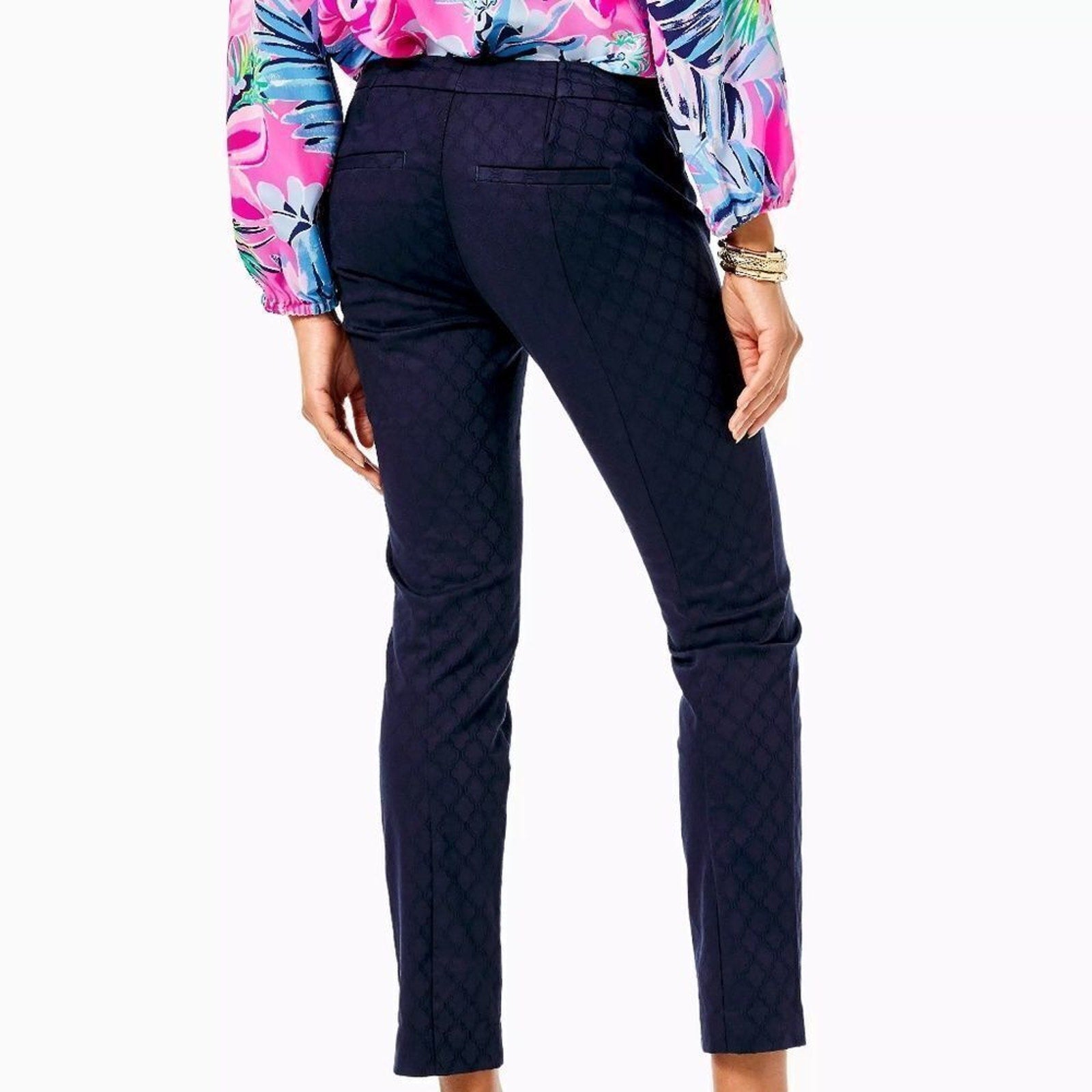 NEW Lilly Pulitzer 29" Kelly Textured Ankle Length Skinny Pant - size 00