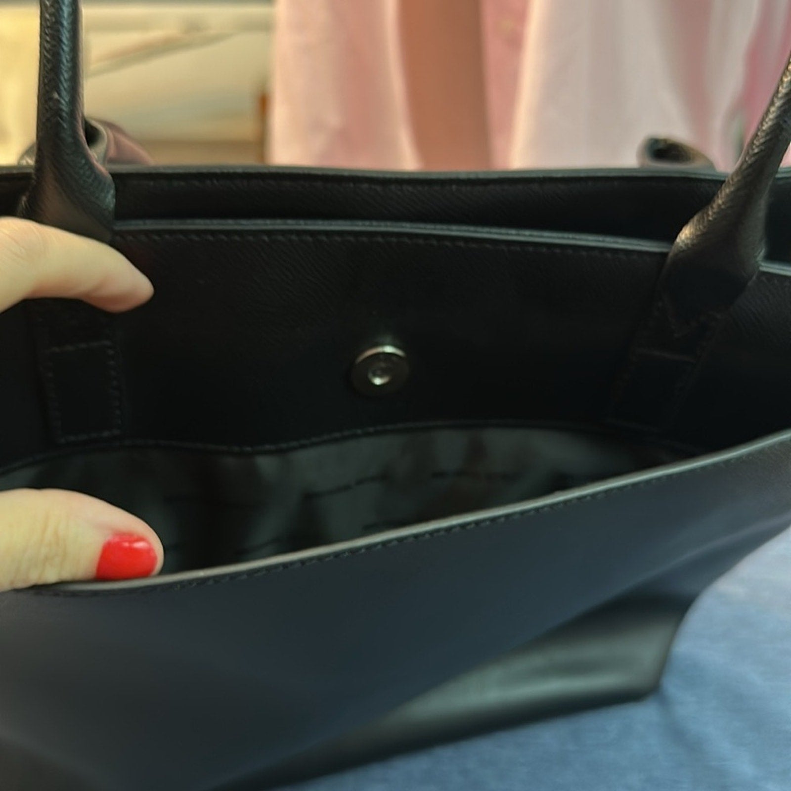 Black Micheal Kors laptop business Tote Bag large