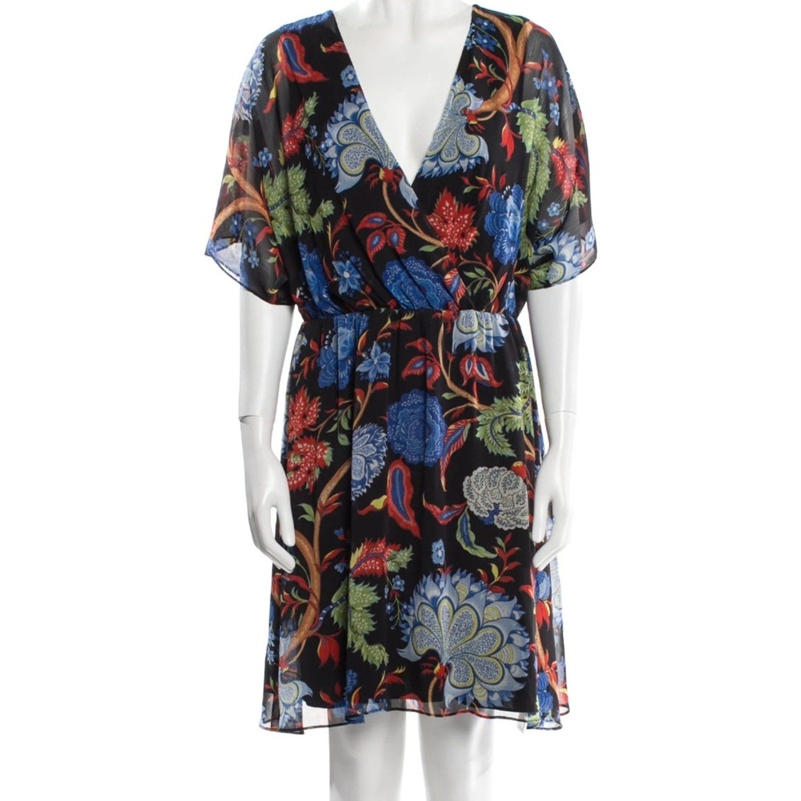 ALICE + OLIVIA Cay Alder Floral Printed Mini Dress - size M