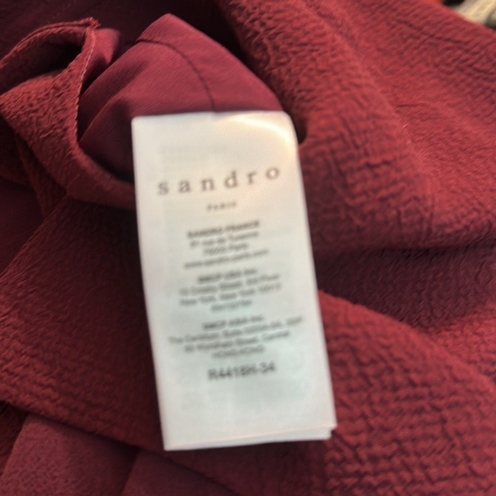 Sandro burgundy sleeveless dress - size 1