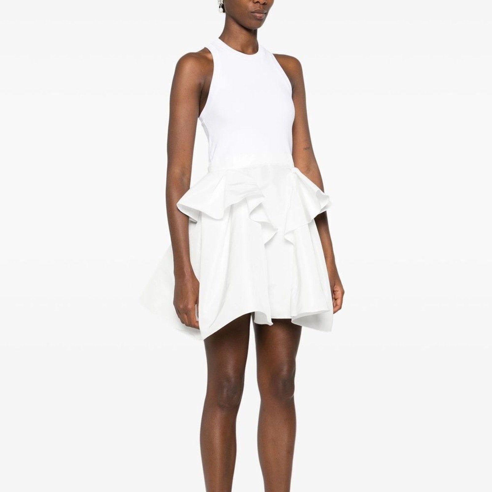 NEW Alexander McQueen White Hybrid Mini Dress - size 34 IT (xs)