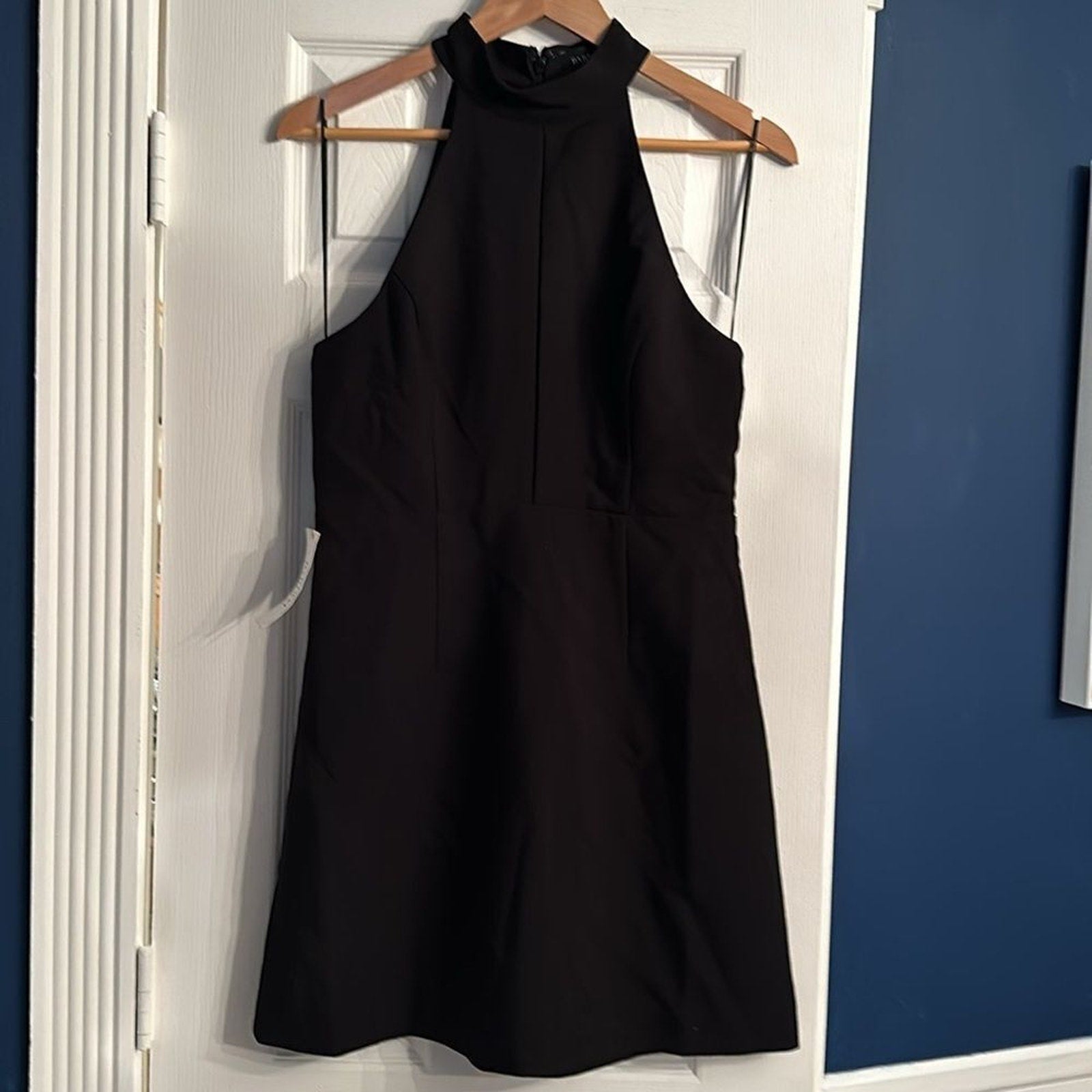 NWT Bardot Mini Halter Dress In Black - size 8