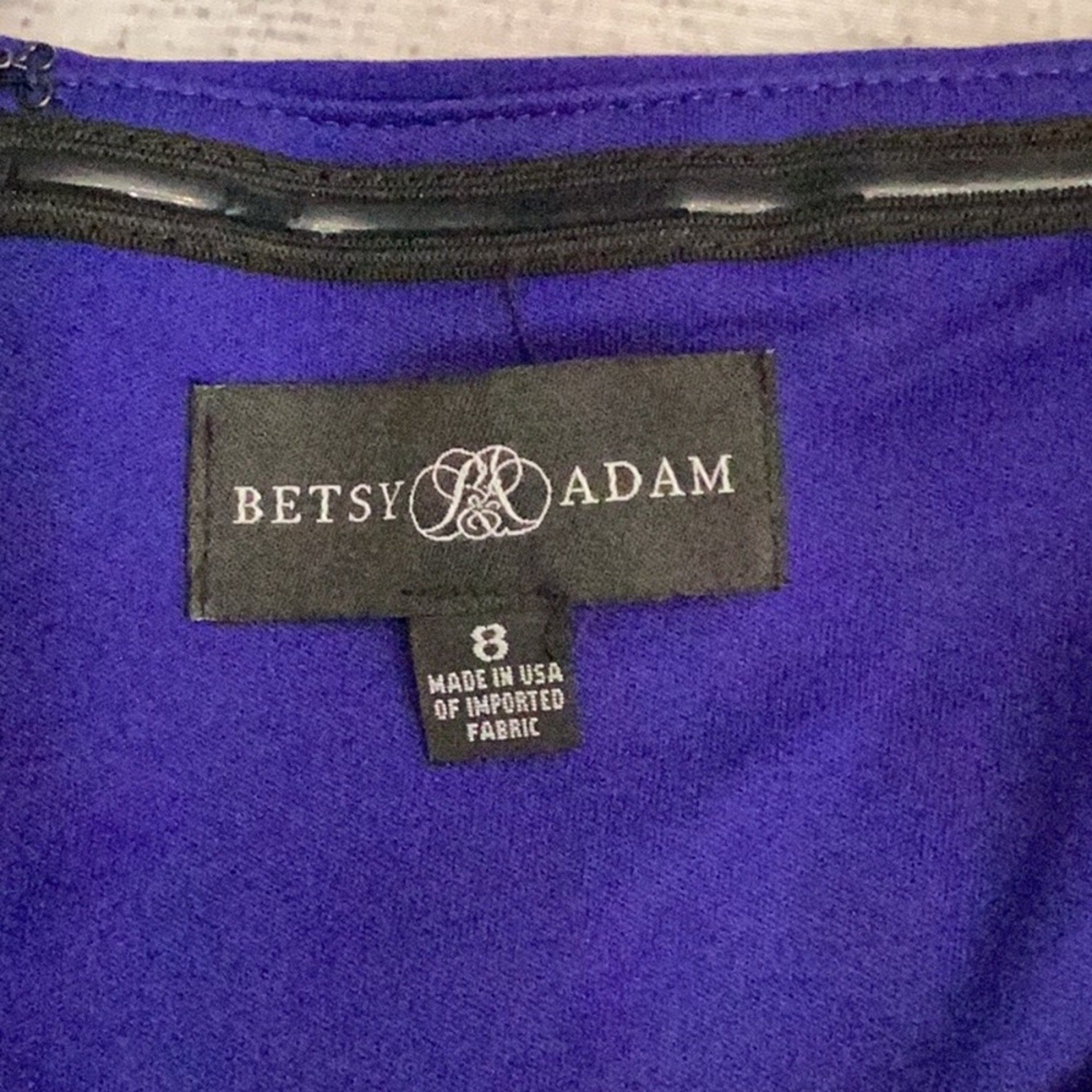 NWT Betsy & Adam Long Over-the-Shoulder Ruffles Gown size 8