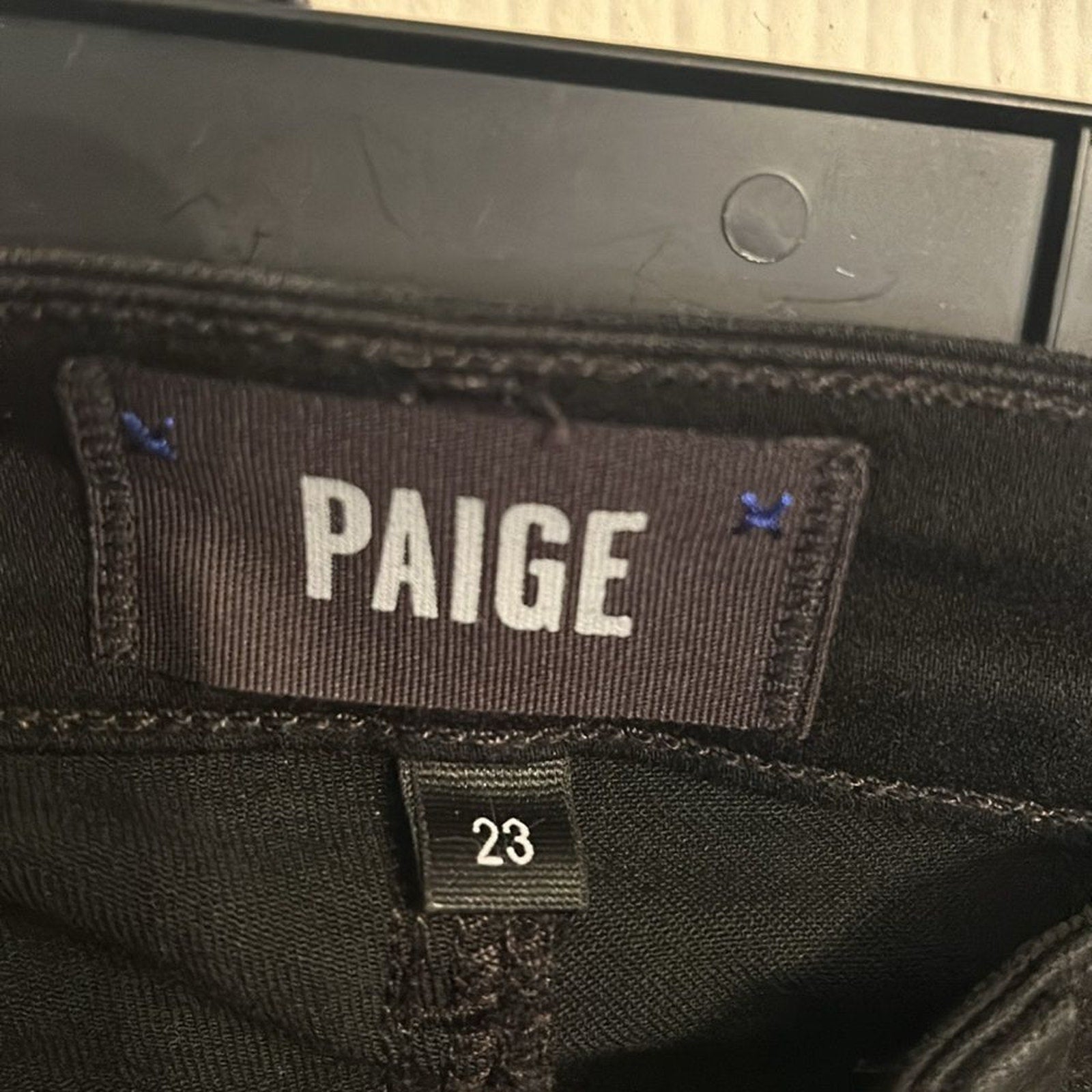 NEW PAIGE Black Wax Coated Verdugo Ultra Skinny Mid Rise Jeans
