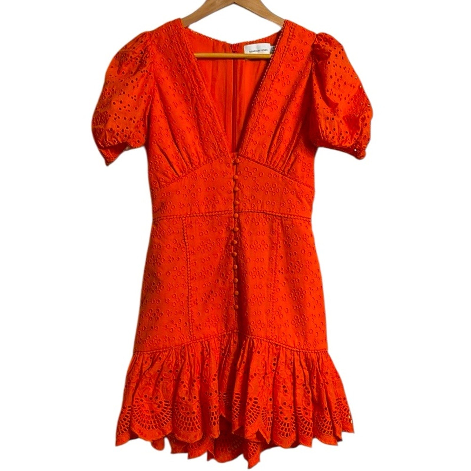 orange eyelet dress Significant Other Orange eyelet dress
