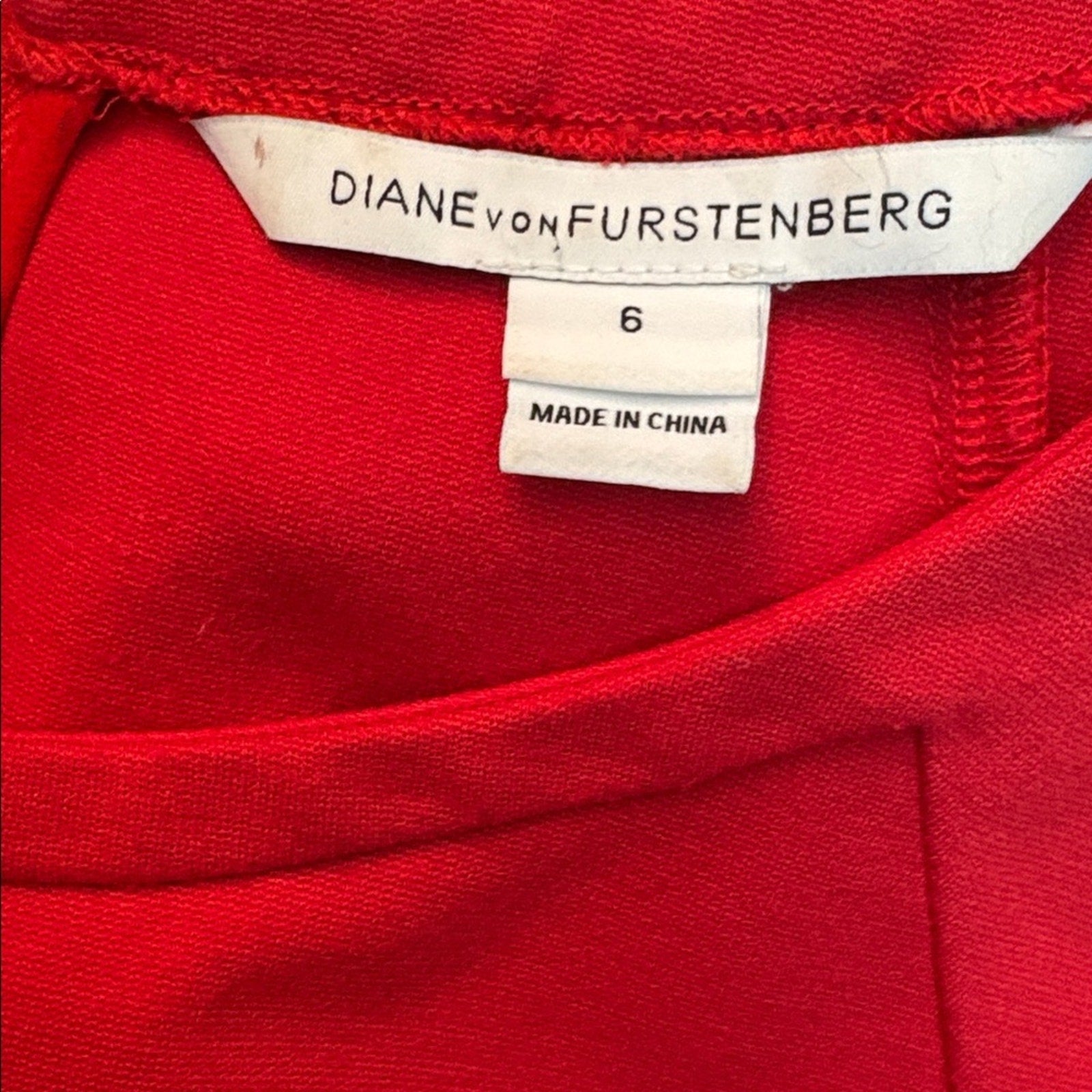 Diane Von Furstenberg Red Mini Dress - size 6