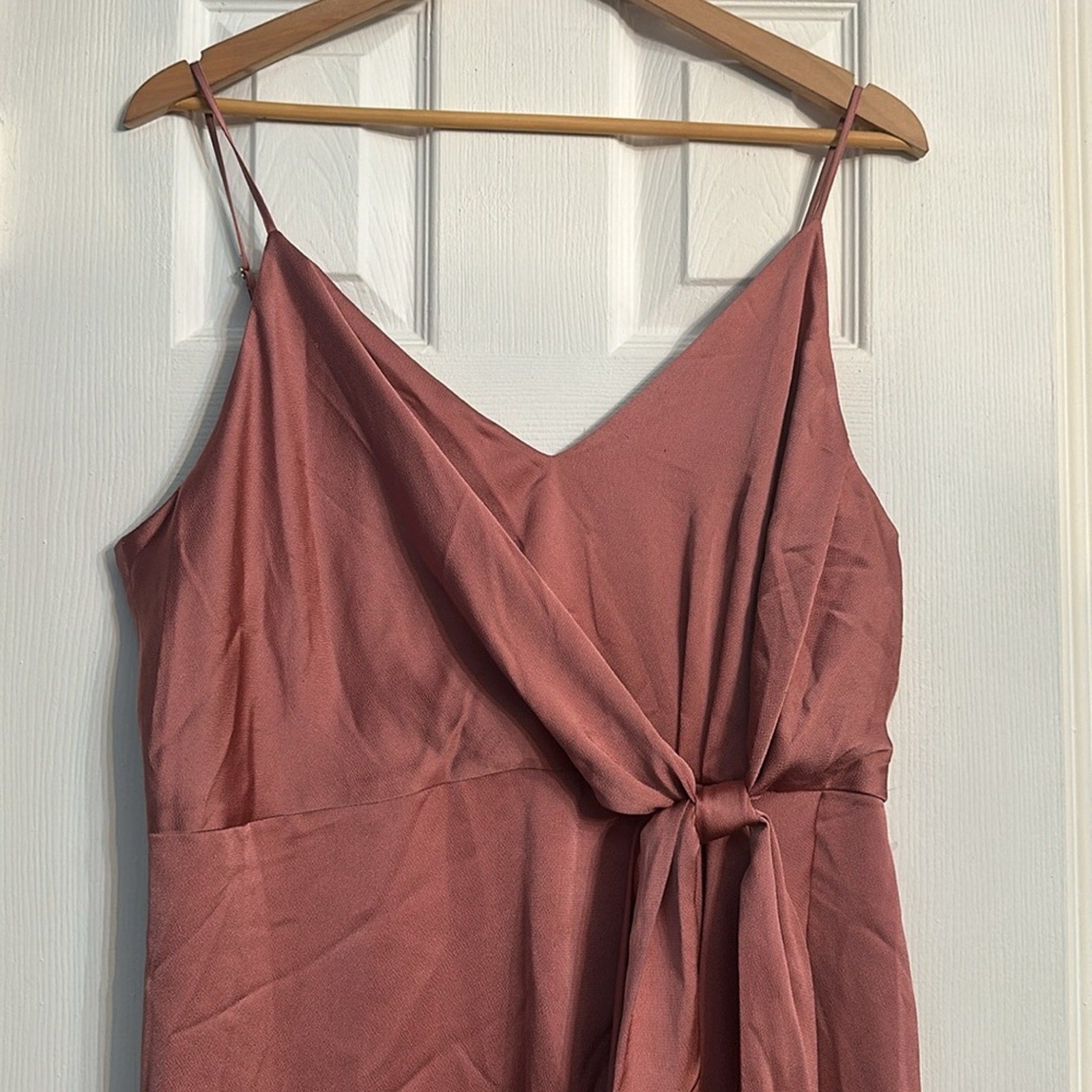 NWT Shona Joy Luxe Tie Front Cocktail Dress in Rose - size 14