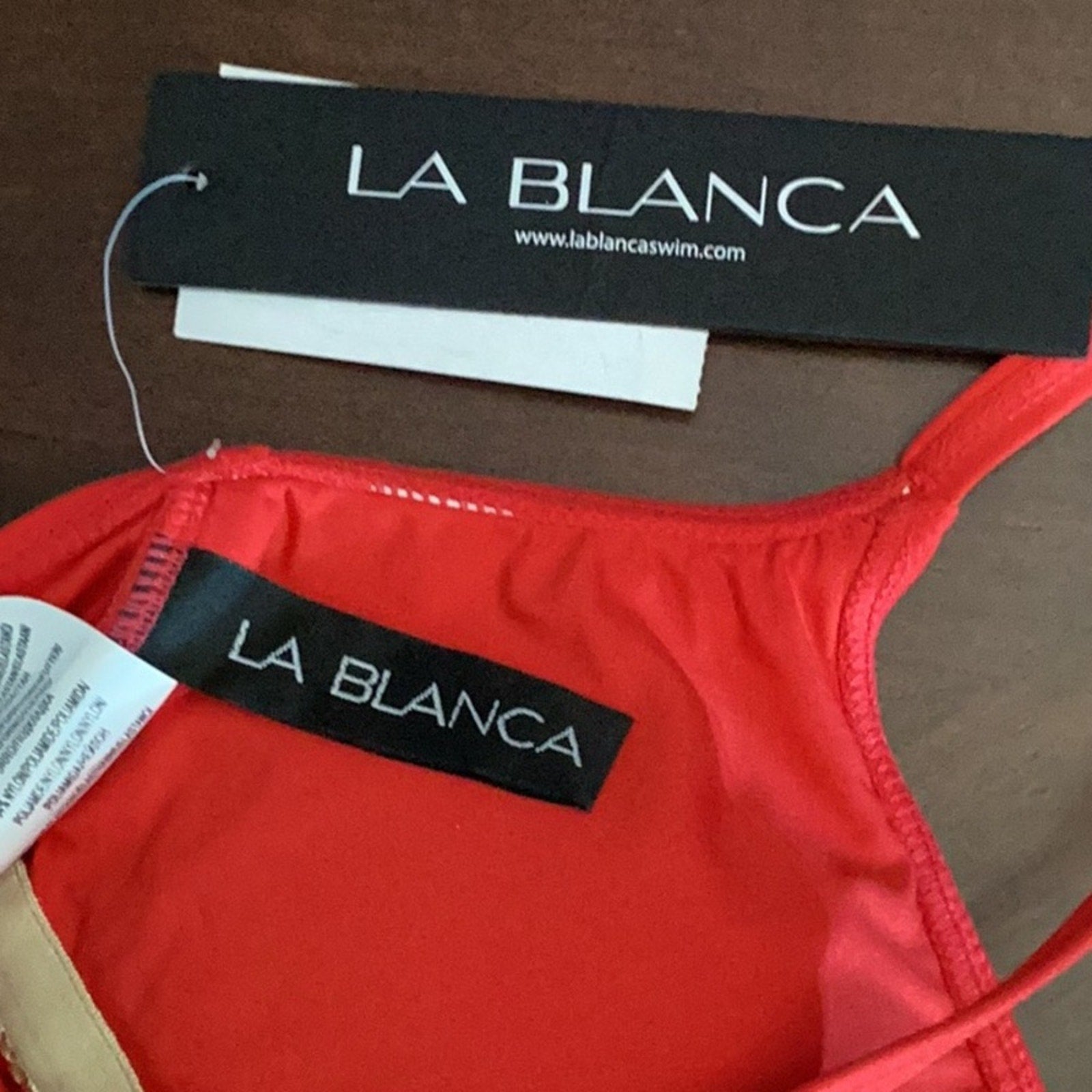 NWT La Blanca Island Goddess Lingerie One Piece Swimsuit Cherry Red - size 2