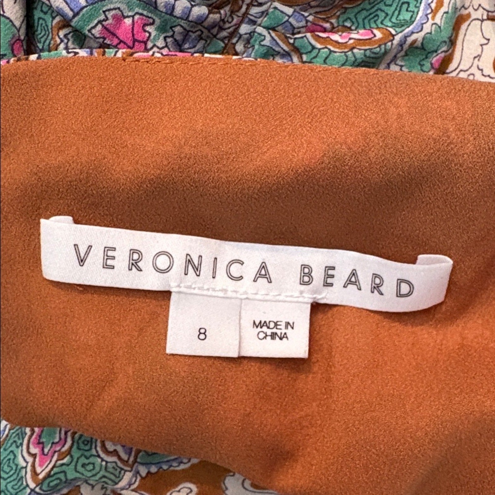 Veronica Beard 'Lozano' Stretch-Silk Printed Mini-Dress, Multi - 8