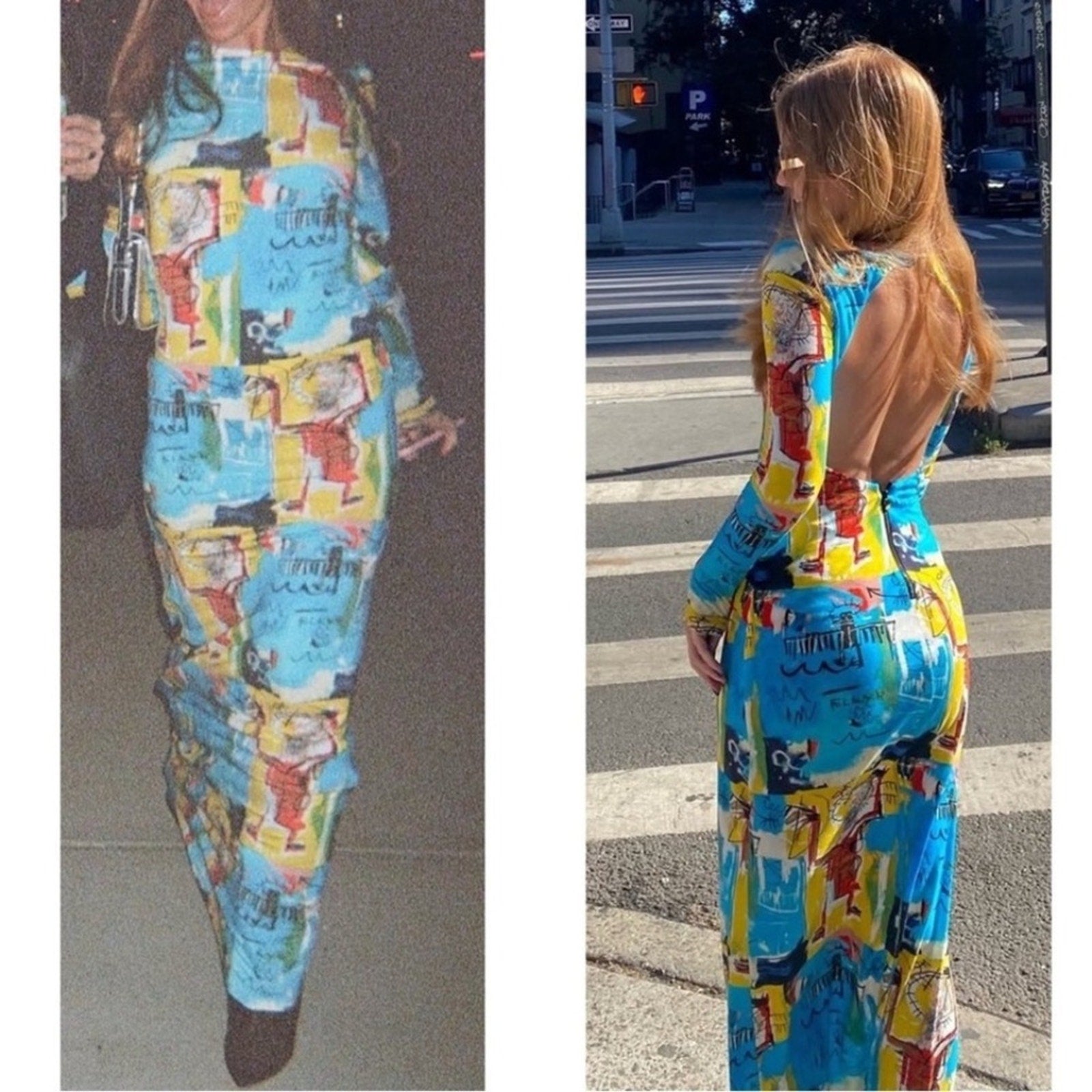 NWT ALICE + OLIVIA A+O X BASQUIAT DELORA MAXI DRESS - size 6