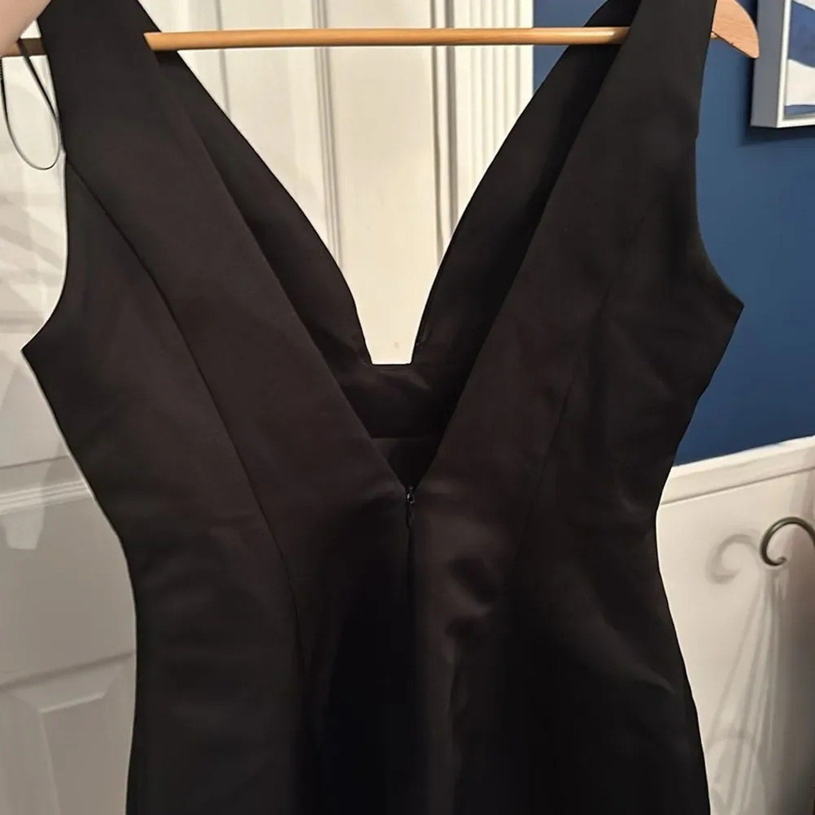 NEW Elliatt Jocosity Plunge Neck Fit & Flare Minidress in Black - size M