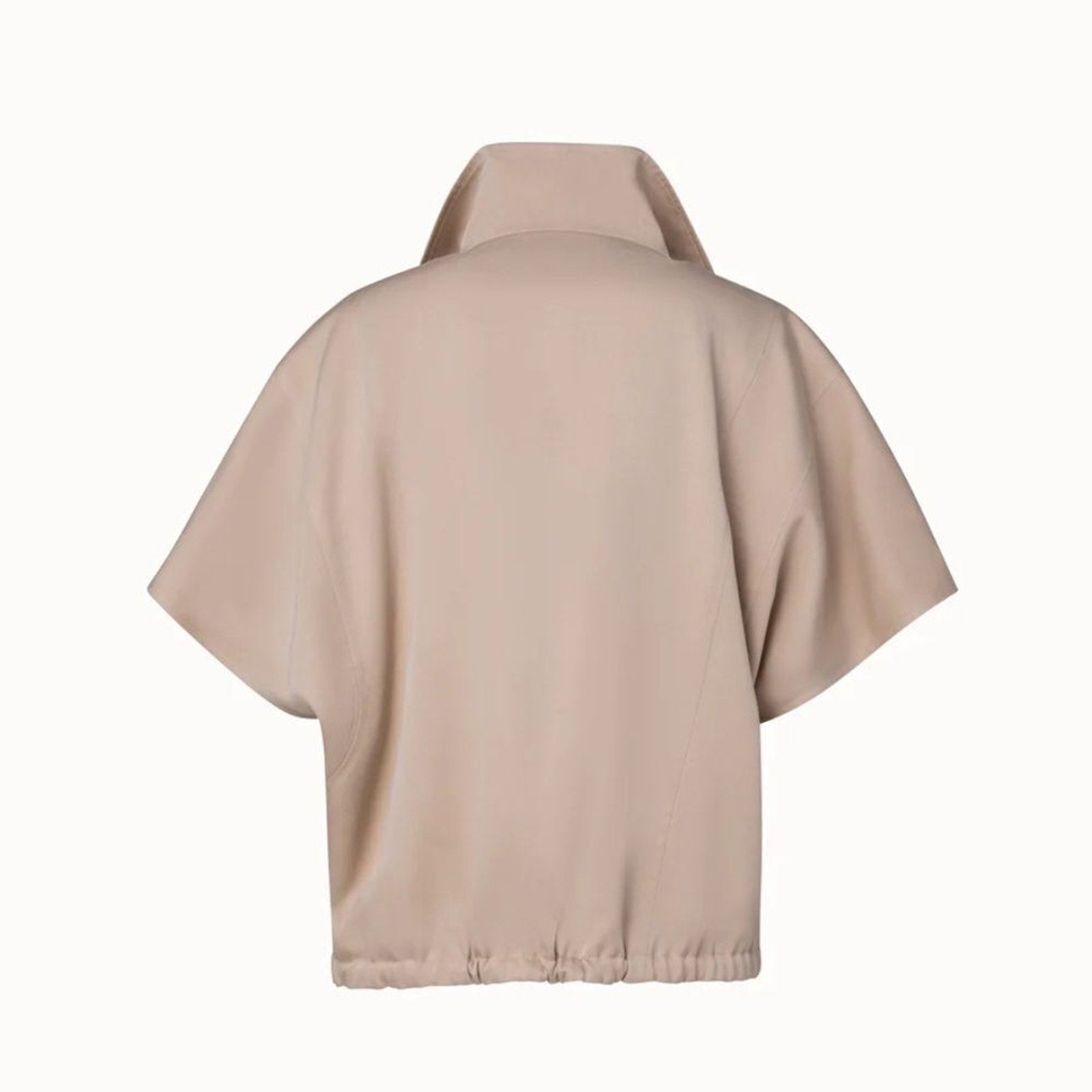 NEW Akris Punto Metallic Gabardine Short-Sleeve Reversible Jacket - size 14