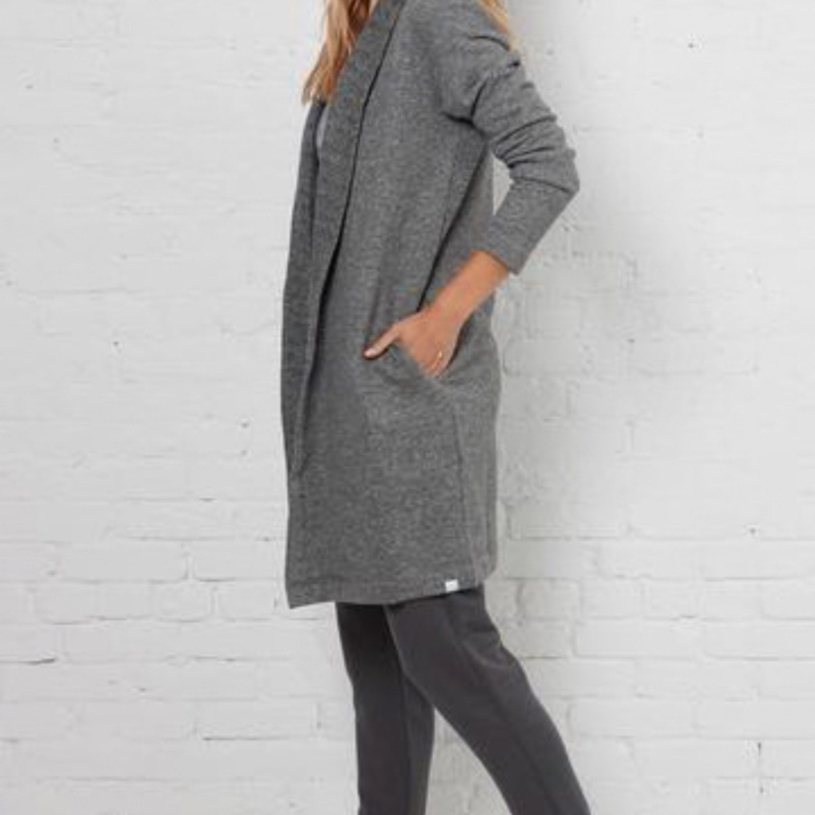 Jason Scott grey Cardigan Coat - size small