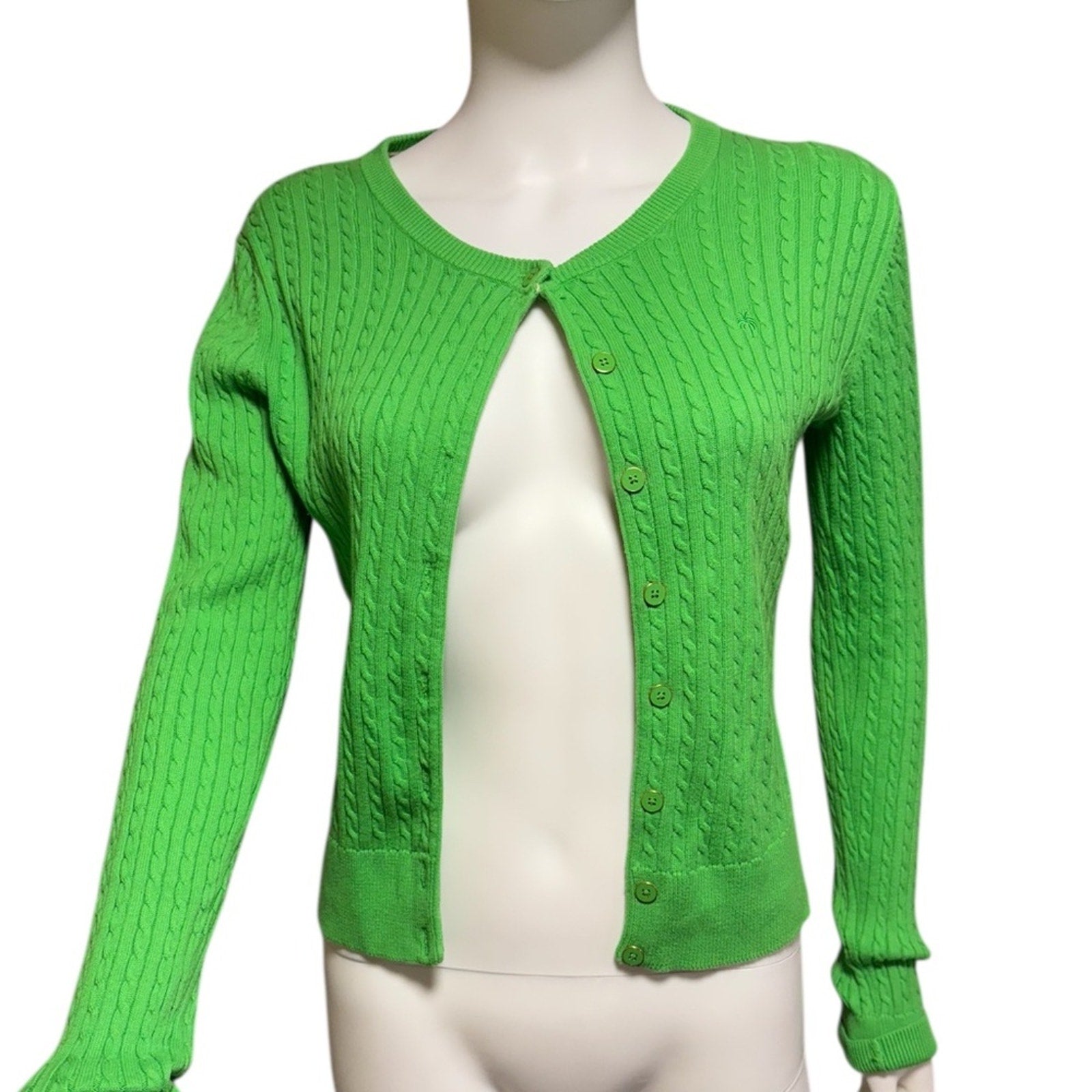Lilly Pulitzer green lightweight cardigan sweater - size M