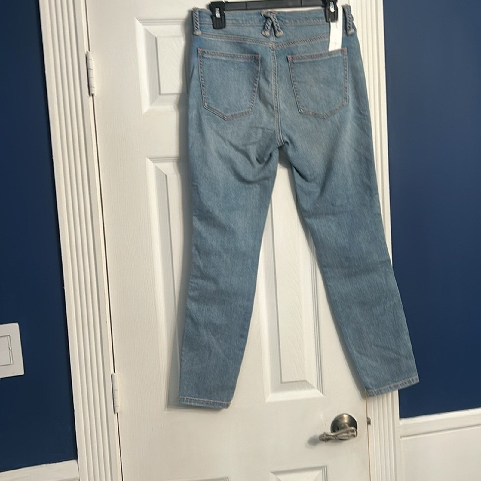 NWT Current Elliott BRAIDED CABALLO HIGH WAIST STILETTO JEANS - size 28