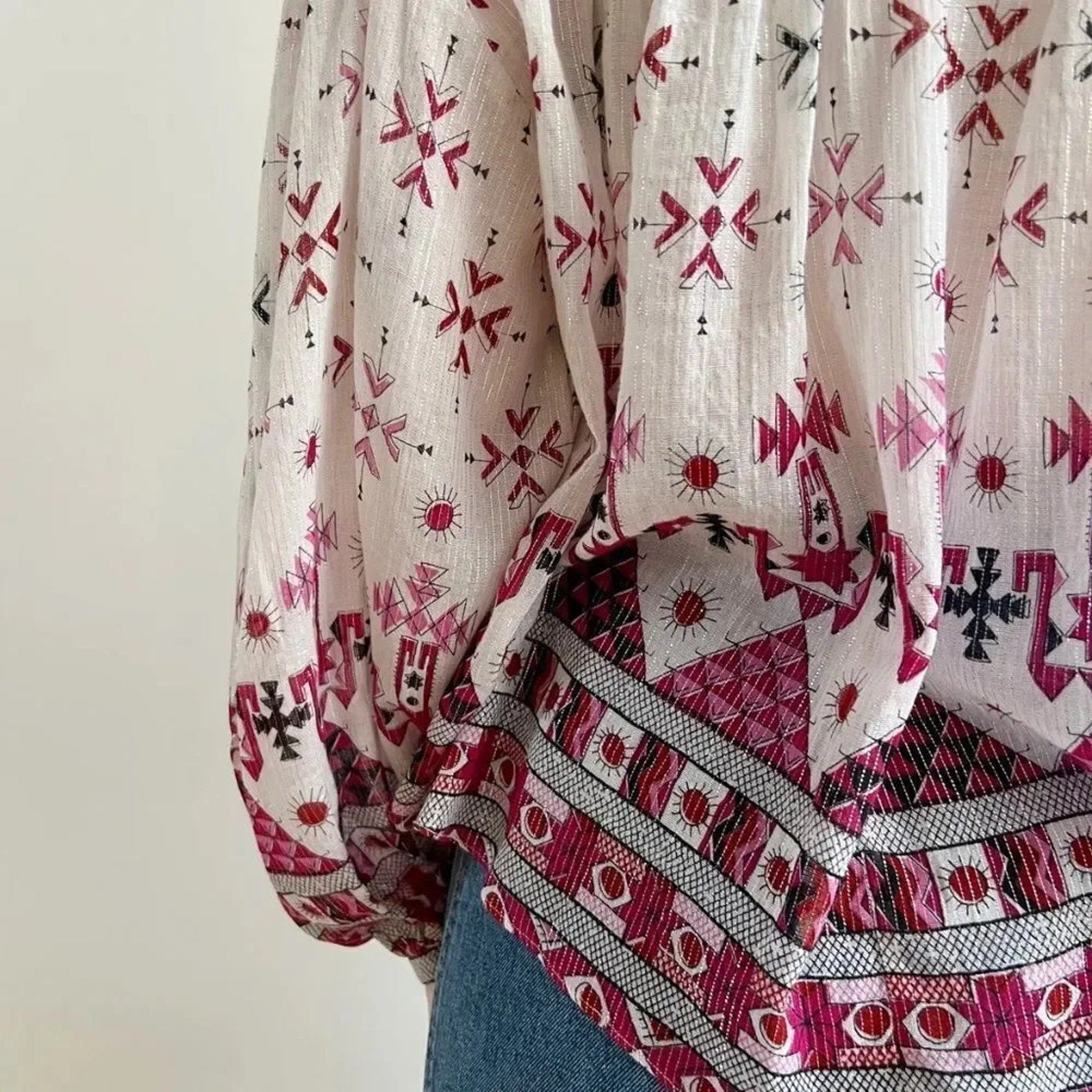 NEW ISABEL MARANT ETOILE Salika printed cotton blouse - size 38 (US 6)