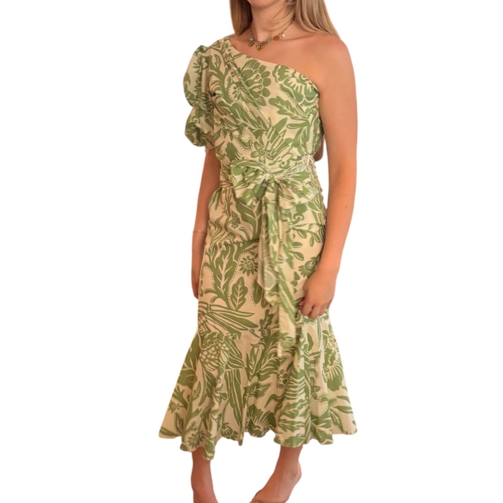Johanna Ortiz Orchard Dance One Shoulder Cotton Dress - 4 🌟