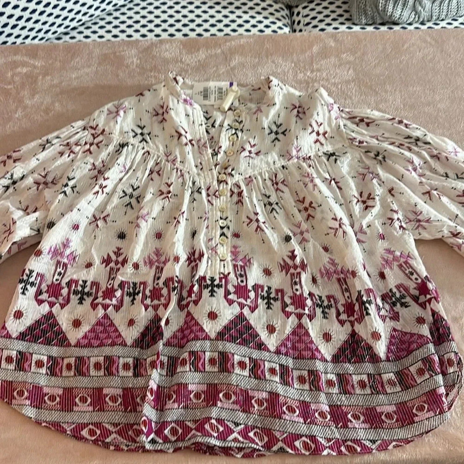 NEW ISABEL MARANT ETOILE Salika printed cotton blouse - size 38 (US 6)