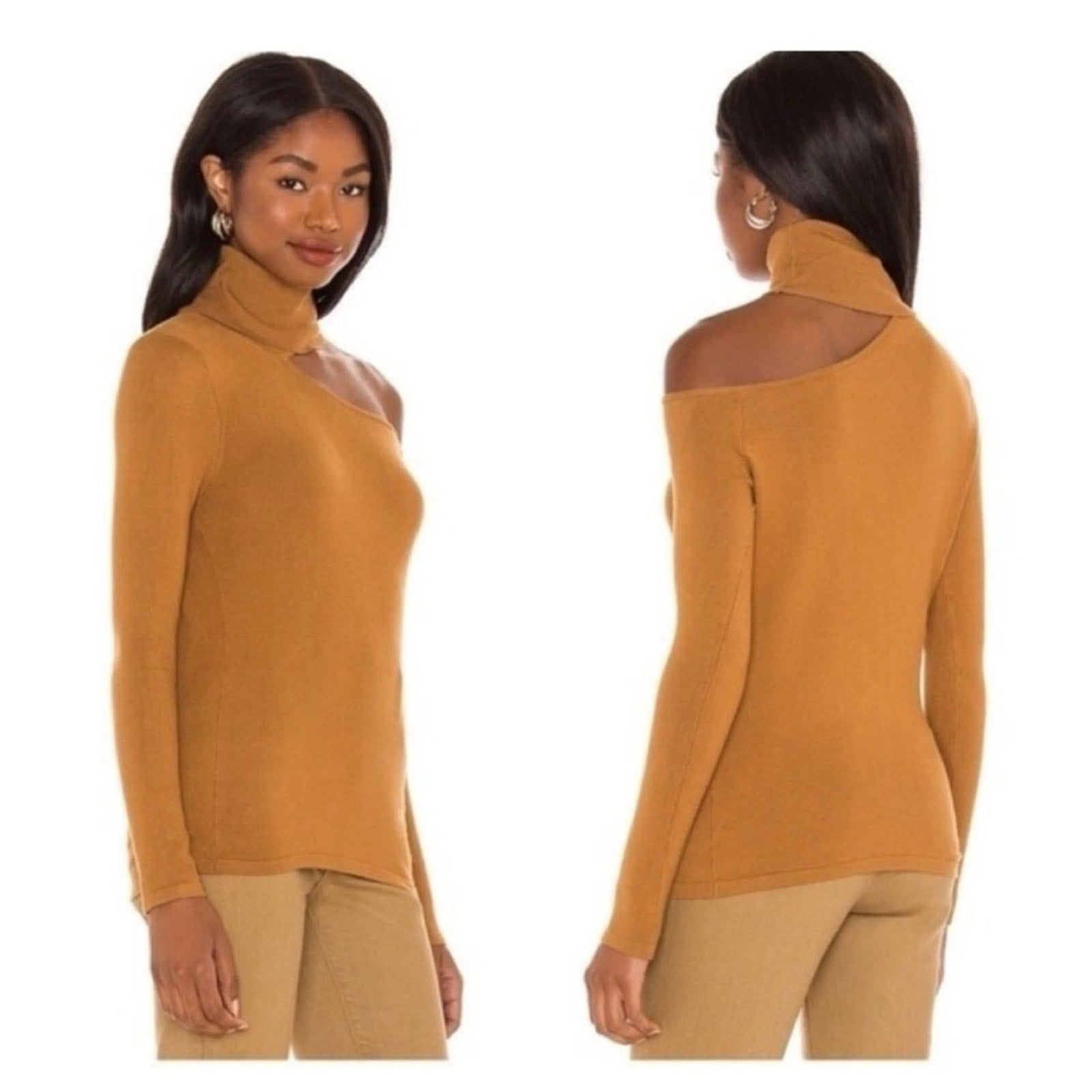 NWT L’agence “nicky” Cut Shoulder Rayon/spandex Sweater - size M