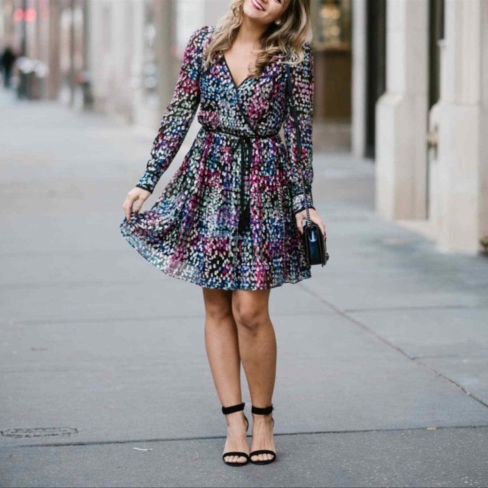 Kate Spade Metallic Polka Dot Mini Dress Make Magic MSRP $428 - size M