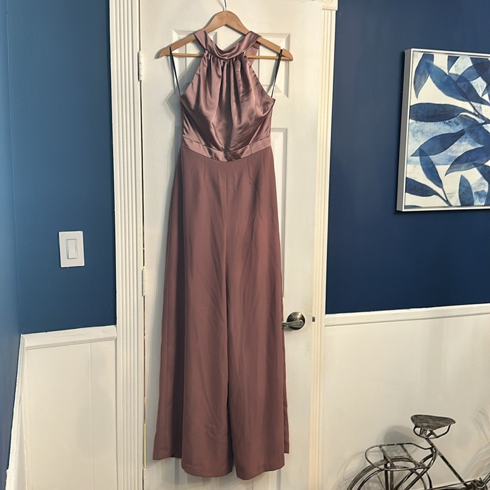NWT After Six Sienna High-neck Open-back Jumpsuit Size 4 $252