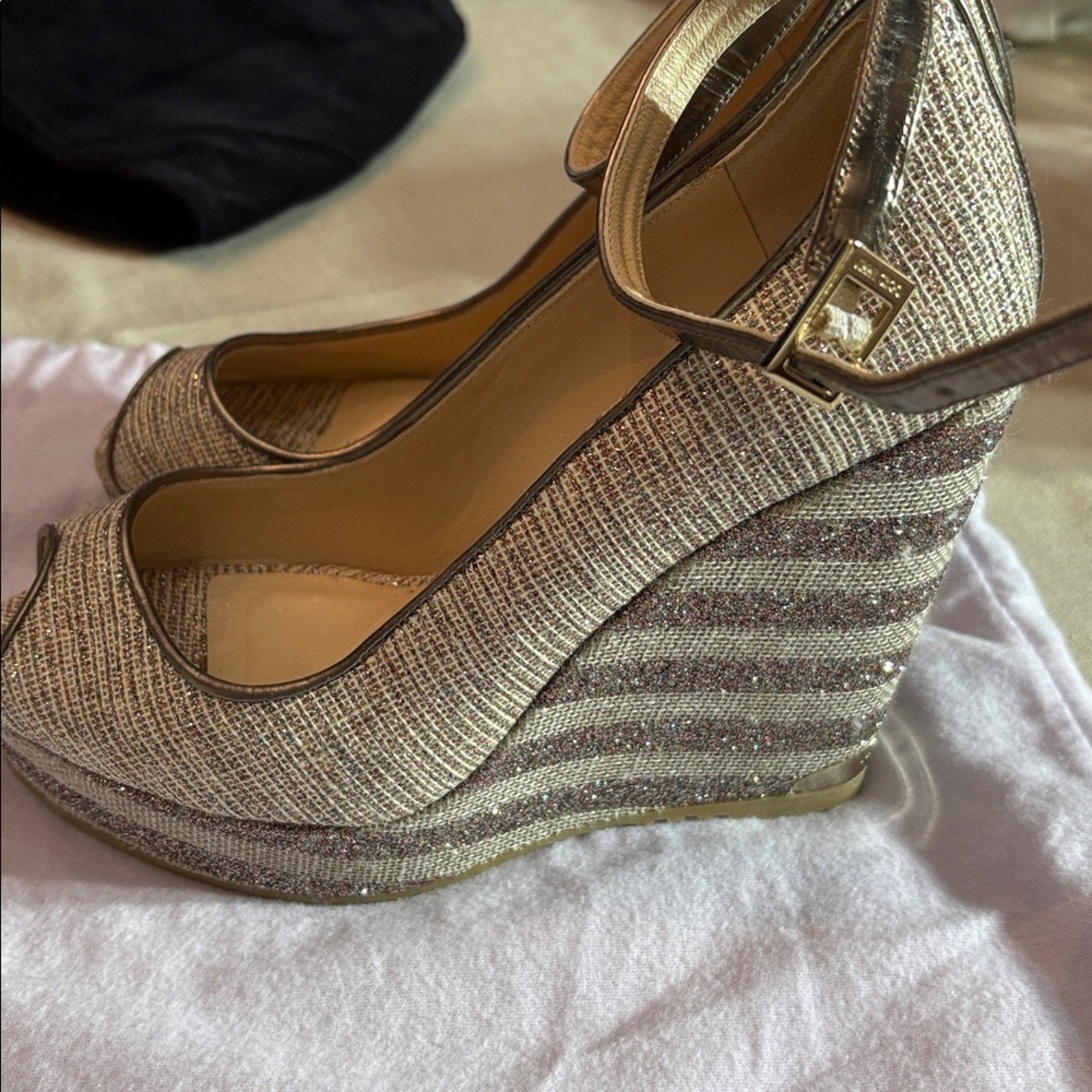 NEW Jimmy Choo Pacific Wedge - 37 1/2 (7.5)