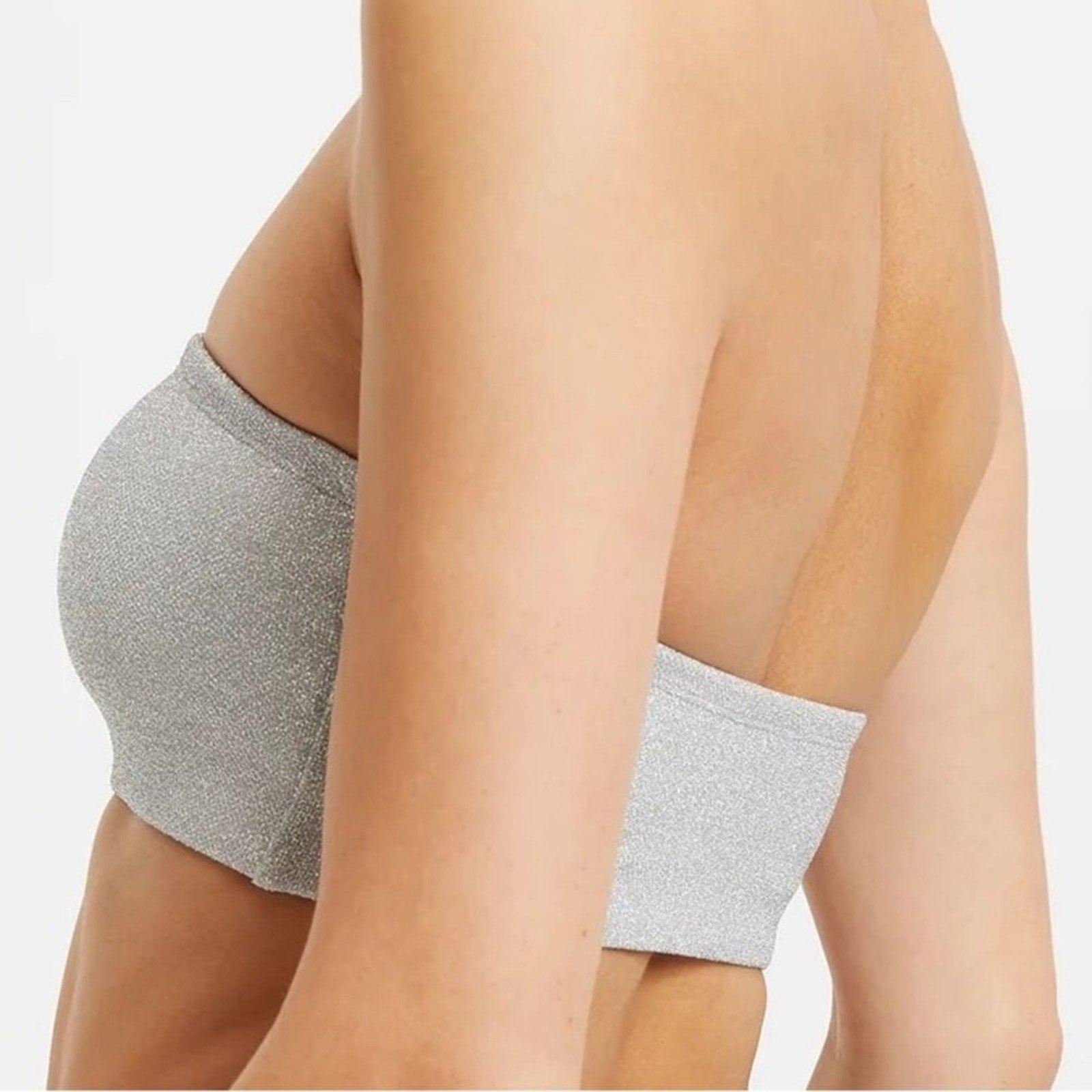 NWT GOOD AMERICAN Women's Silver Bikini-and-tankini-tops