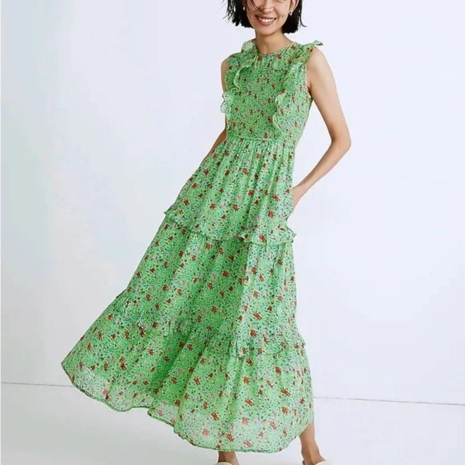 Banjanan Iris Tiered Ruffled Dress - size XS