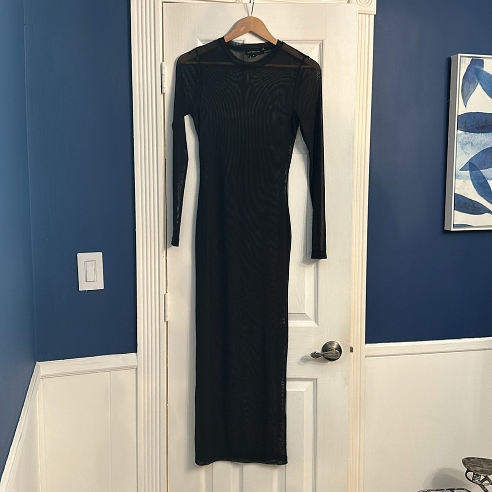 NEW Good American Mesh Maxi Dress - size M