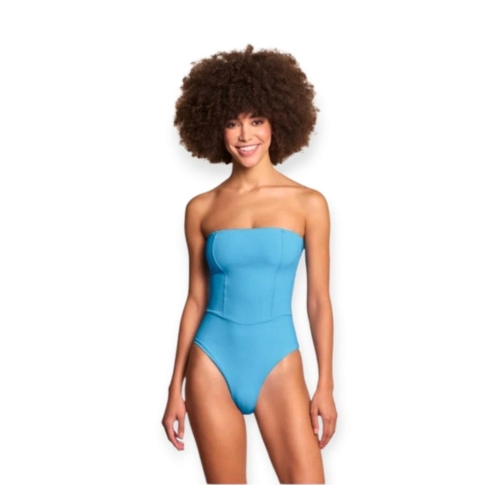 NWT Maaji Reversable Bluetooth Cancun One Piece Strapless Swimsuit - size large