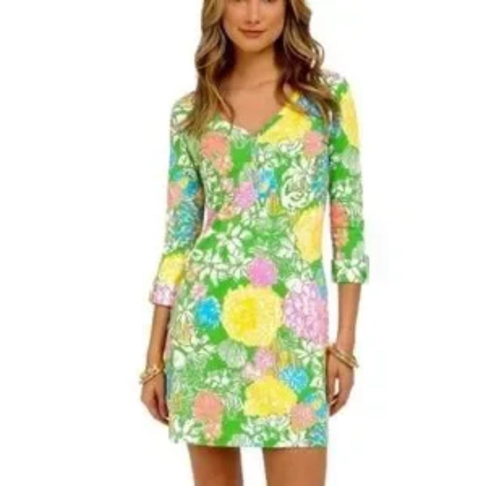 Lilly Pulitzer “Hibiscus Stroll” Palmetto Dress - size small