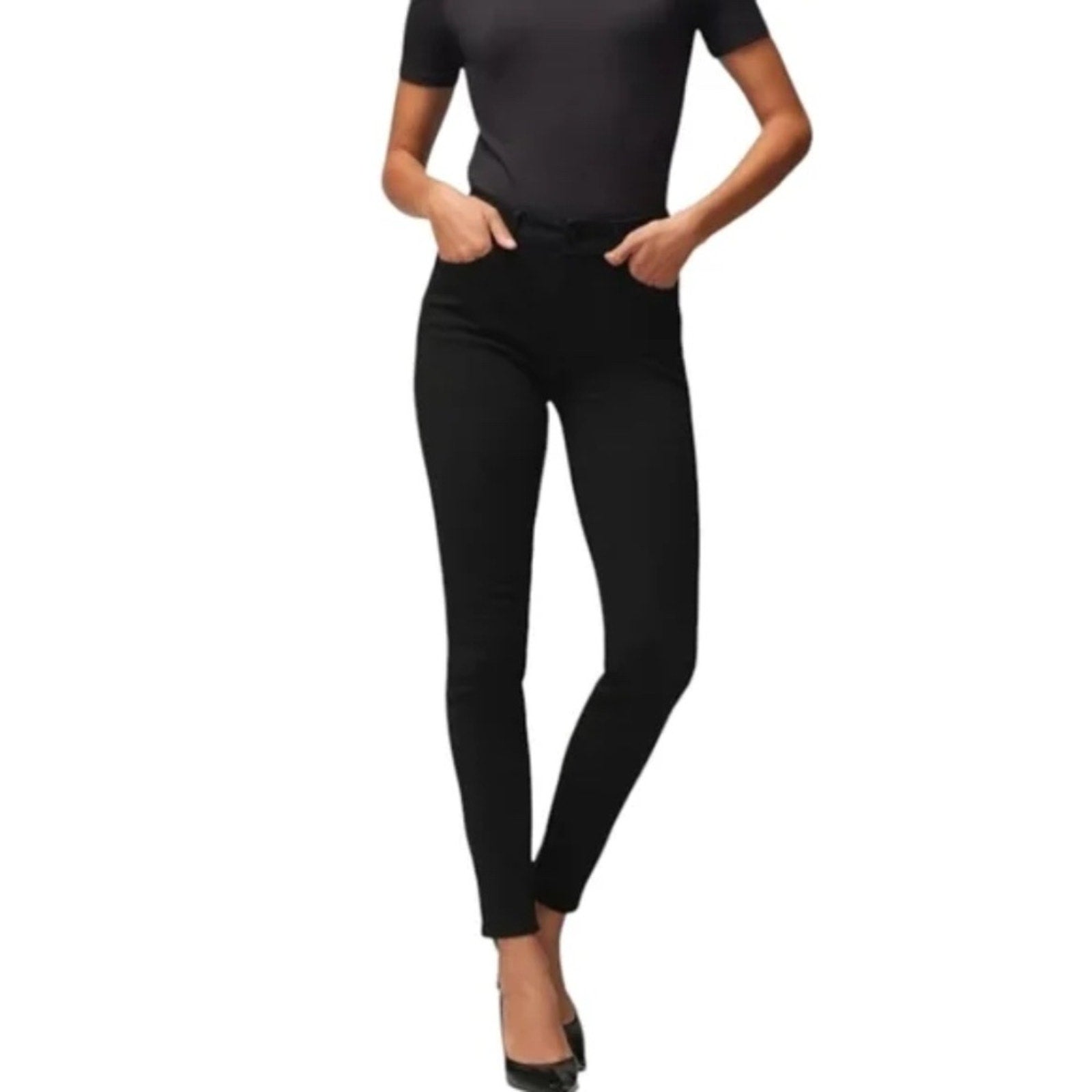 Johnny Was Black Skinny Mid Rise Jeans - size 30