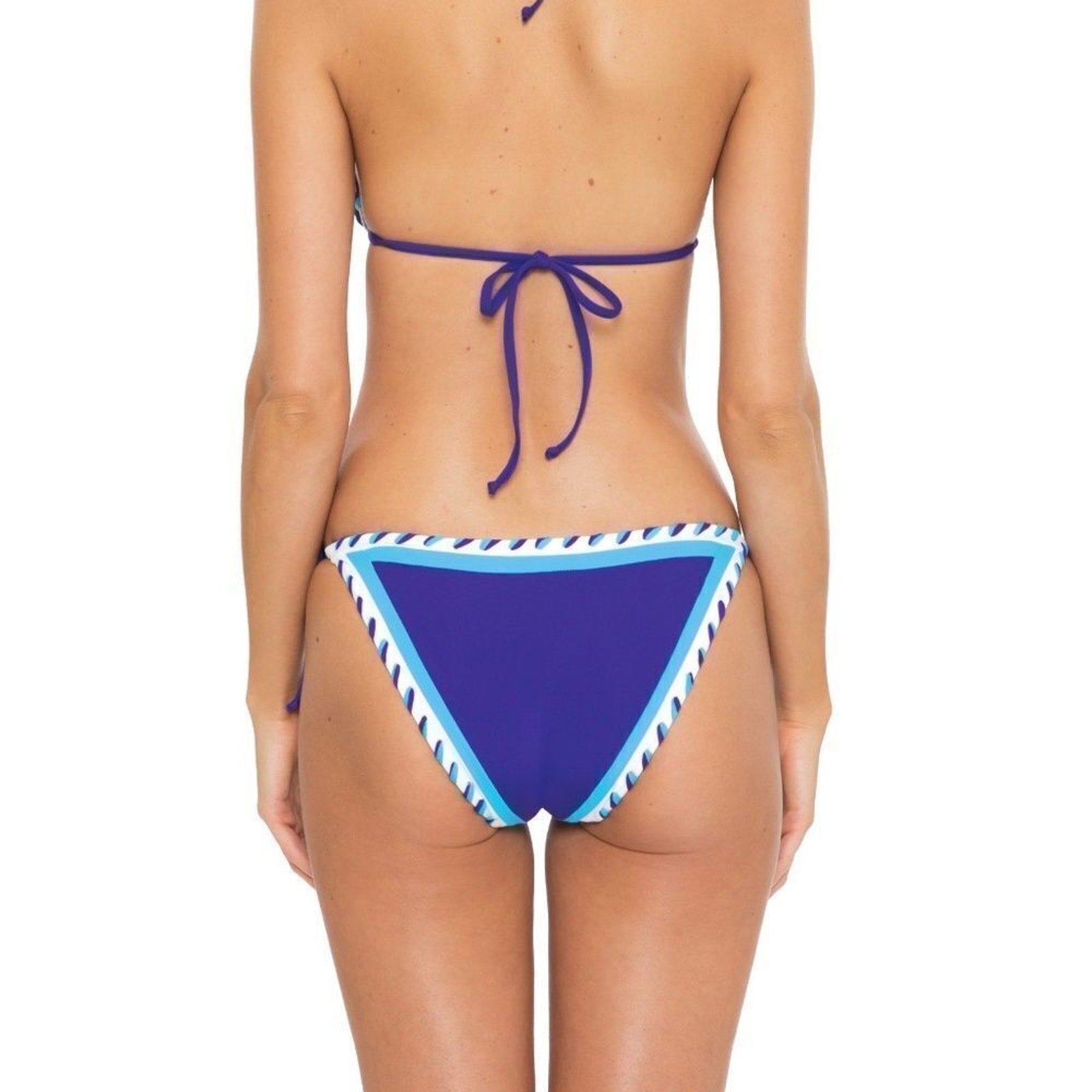NWT Becca Camille Color Block Tie Side Bottom - size Small