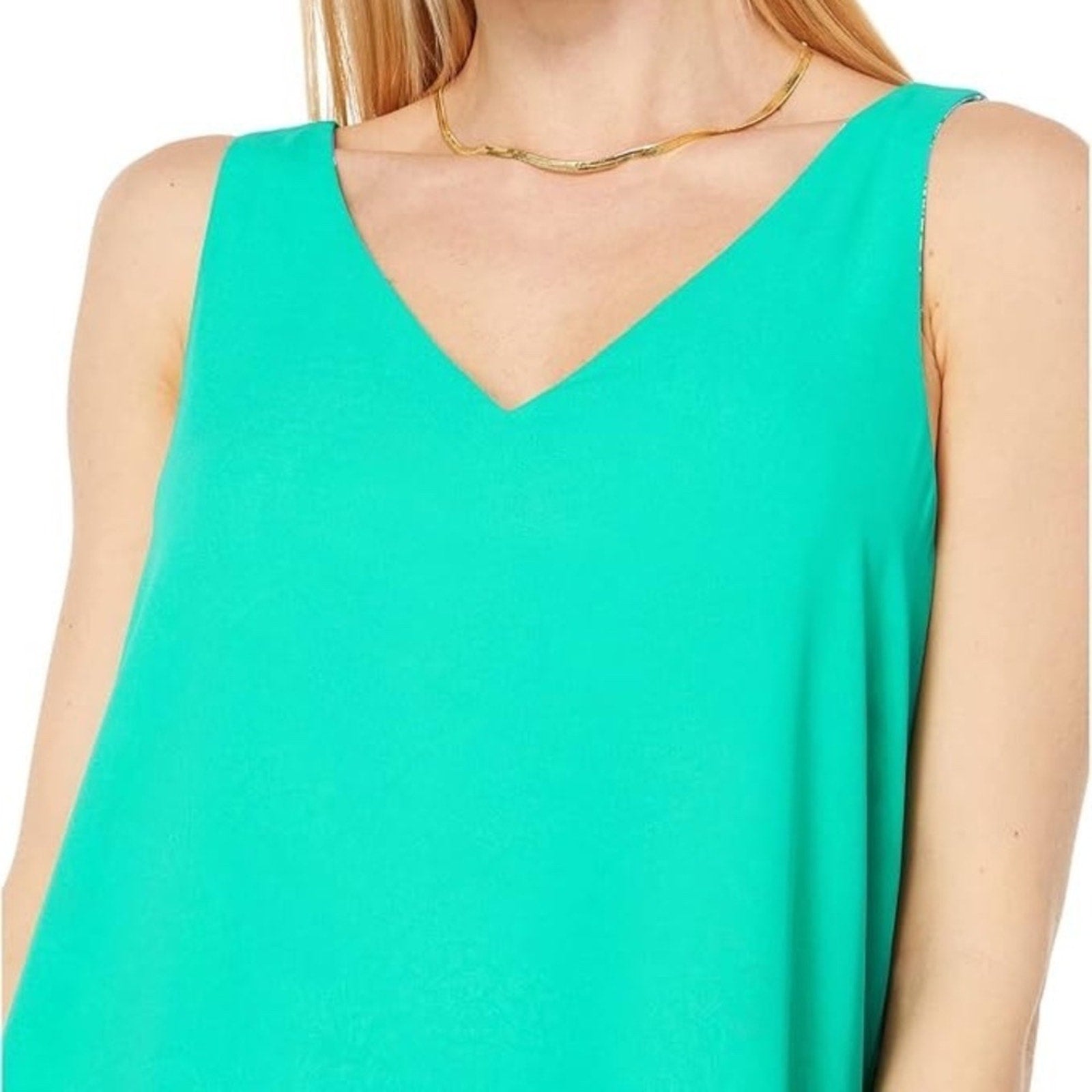 Lilly Pulitzer Reversible Florin Top Boca Blue Beneath Bougainvillea - size M