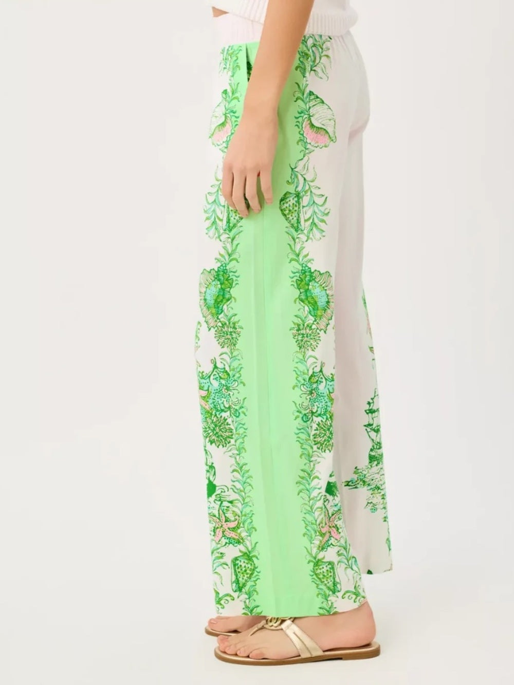Lilly Pulitzer Bal Harbour Printed Wide-Leg Pants - size small - NEW - Image 3