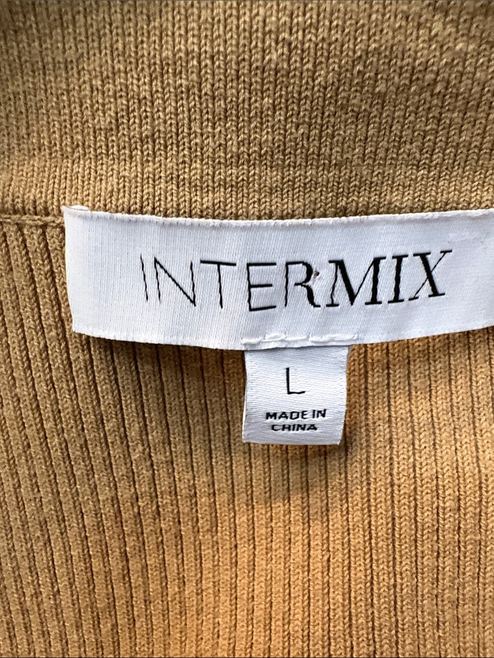 Intermix Samira collared bodycon ribbed button up sweater dress - size large - Image 3