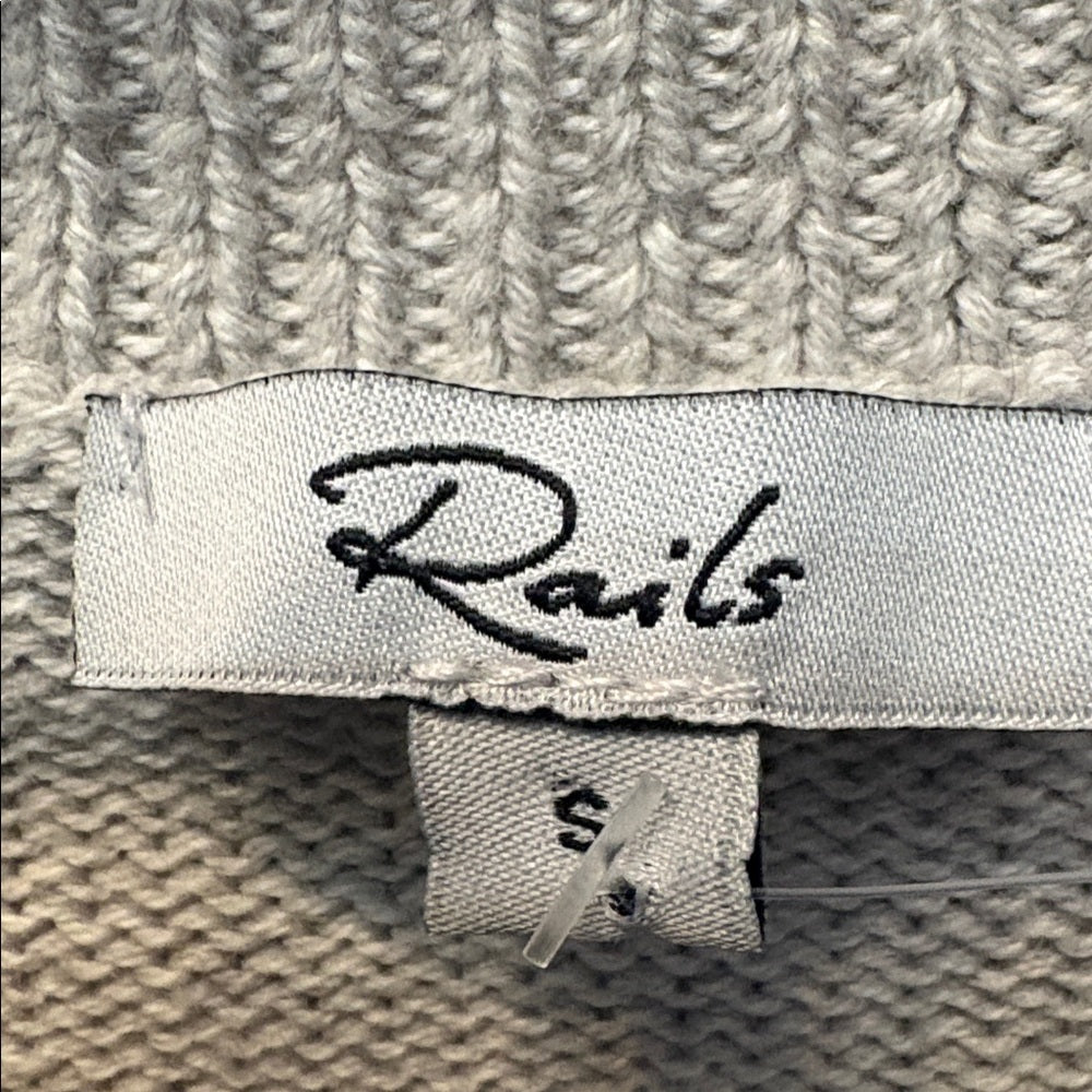 Rails Gray Perci Palm Trees Crew-Neck Pullover Sweater - S - Image 3