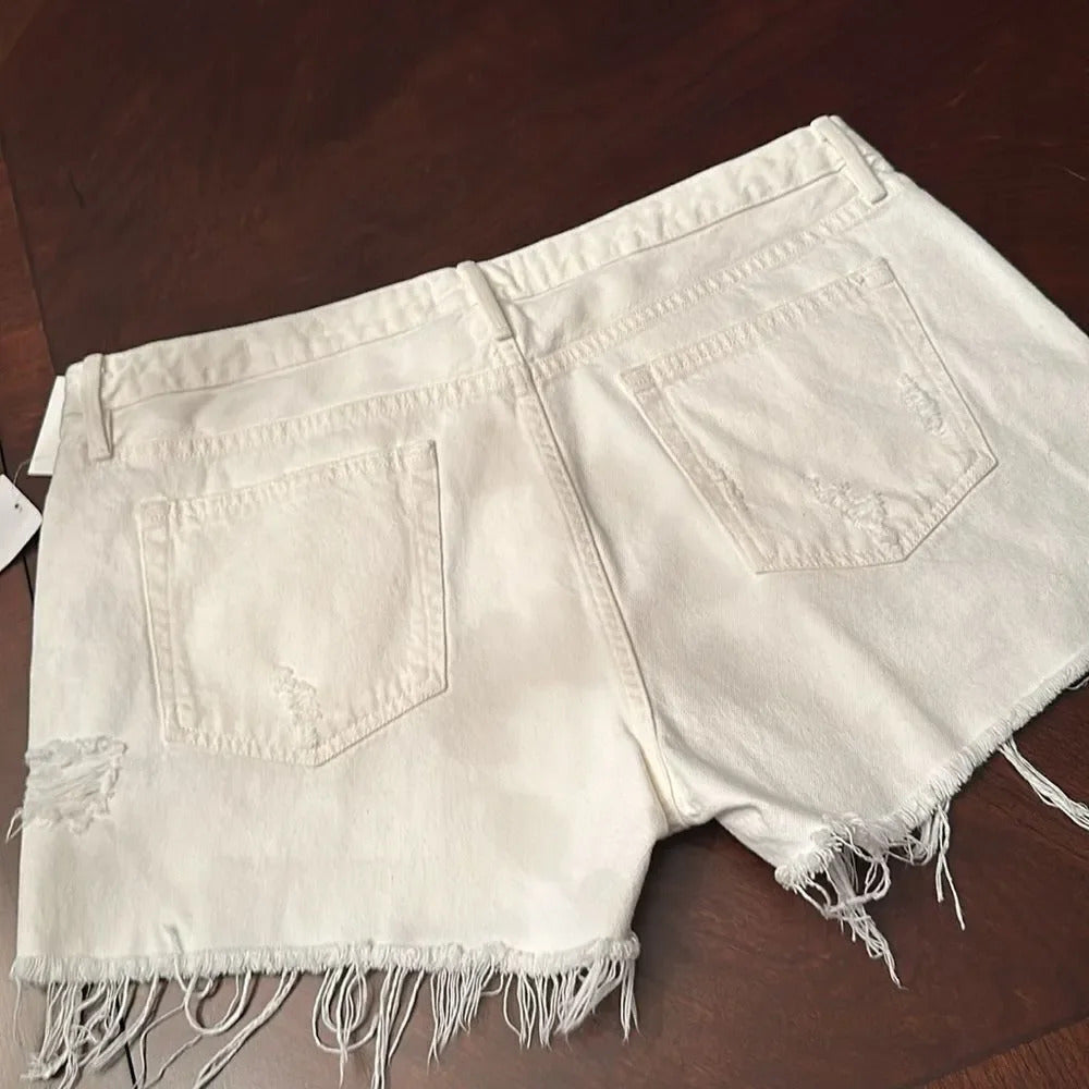 NWT Frame White 'Le Grand Garçon' Shorts