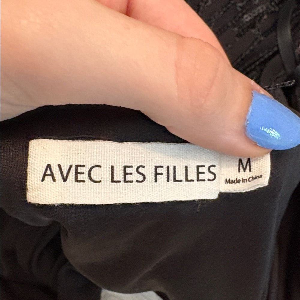 NWT Avec Les Filles Women's Sequinned Fringed - size M