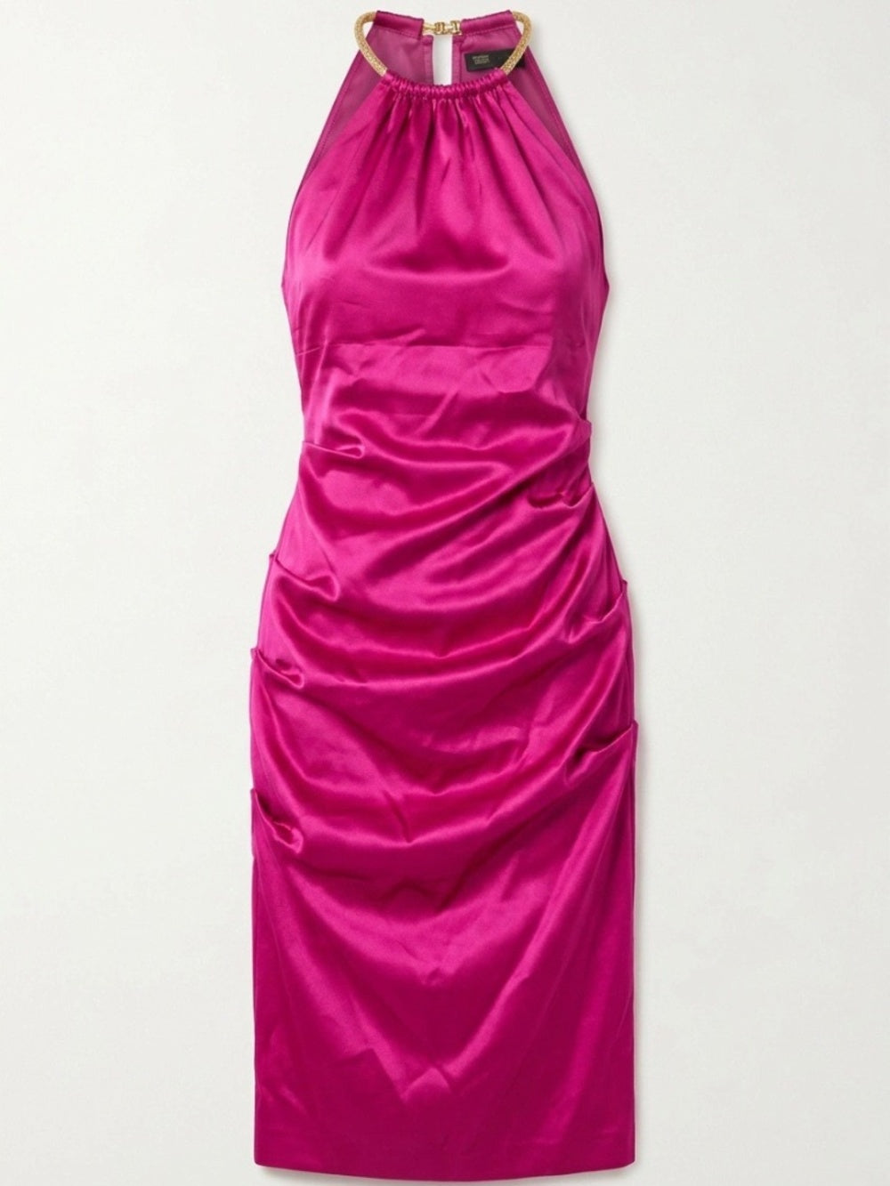 Cache Satin Halter Midi Dress - size 2 - Image 1